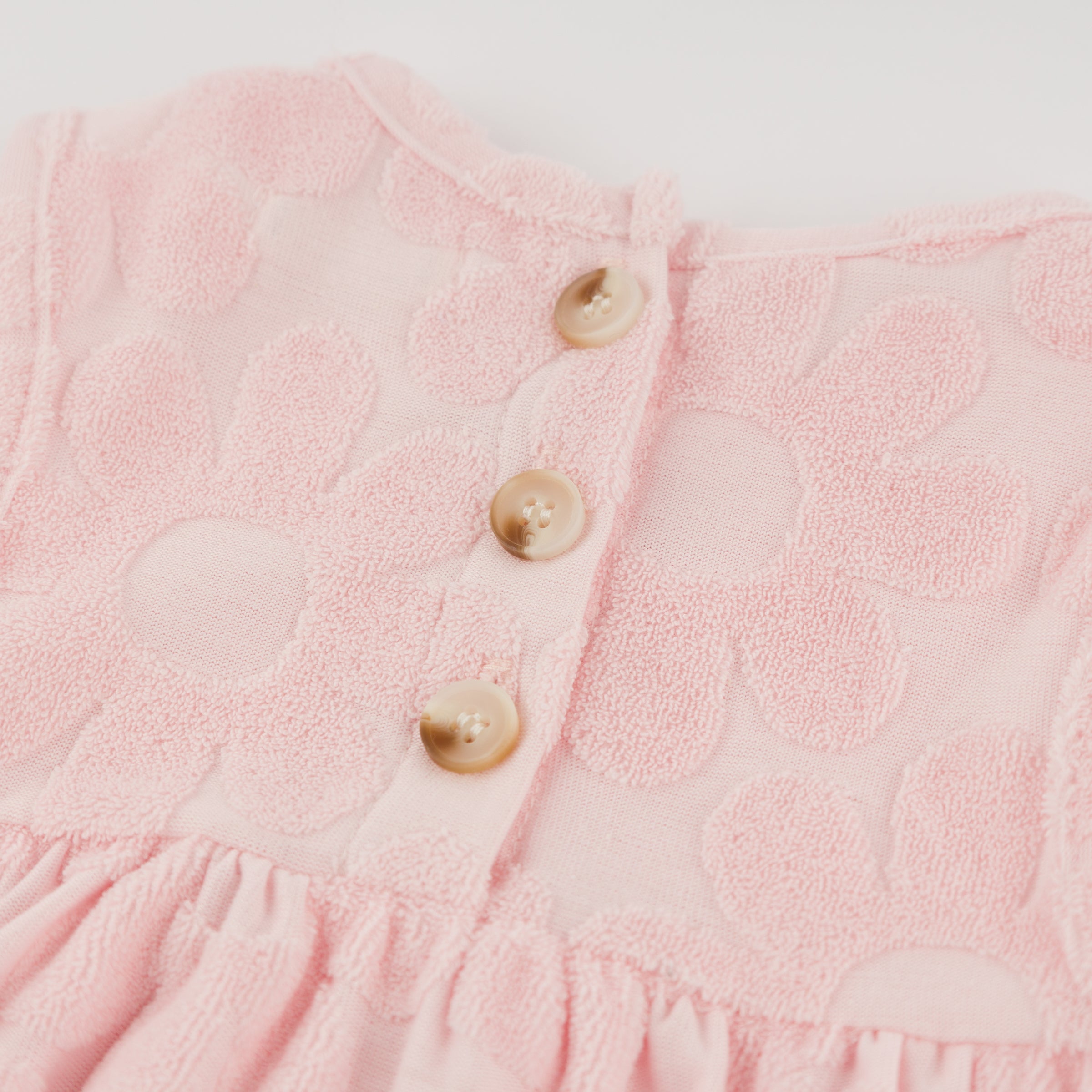 Sculpted Terry Lily Tank Dress - Daisies - Pale Pink - Twinkle Twinkle Little One