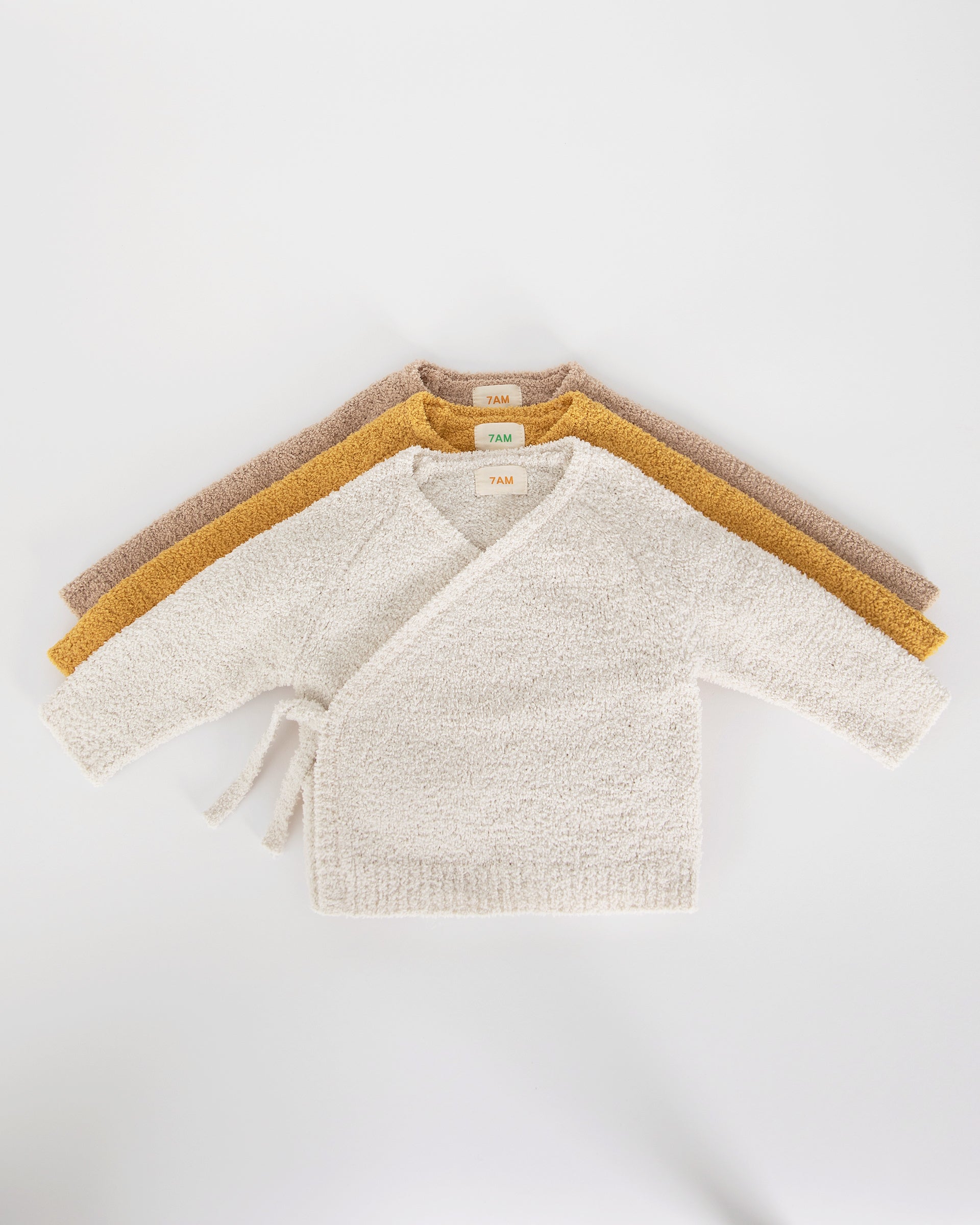 7 A.M. Enfant Fuzzy Wrap Top - Pecan - Twinkle Twinkle Little One