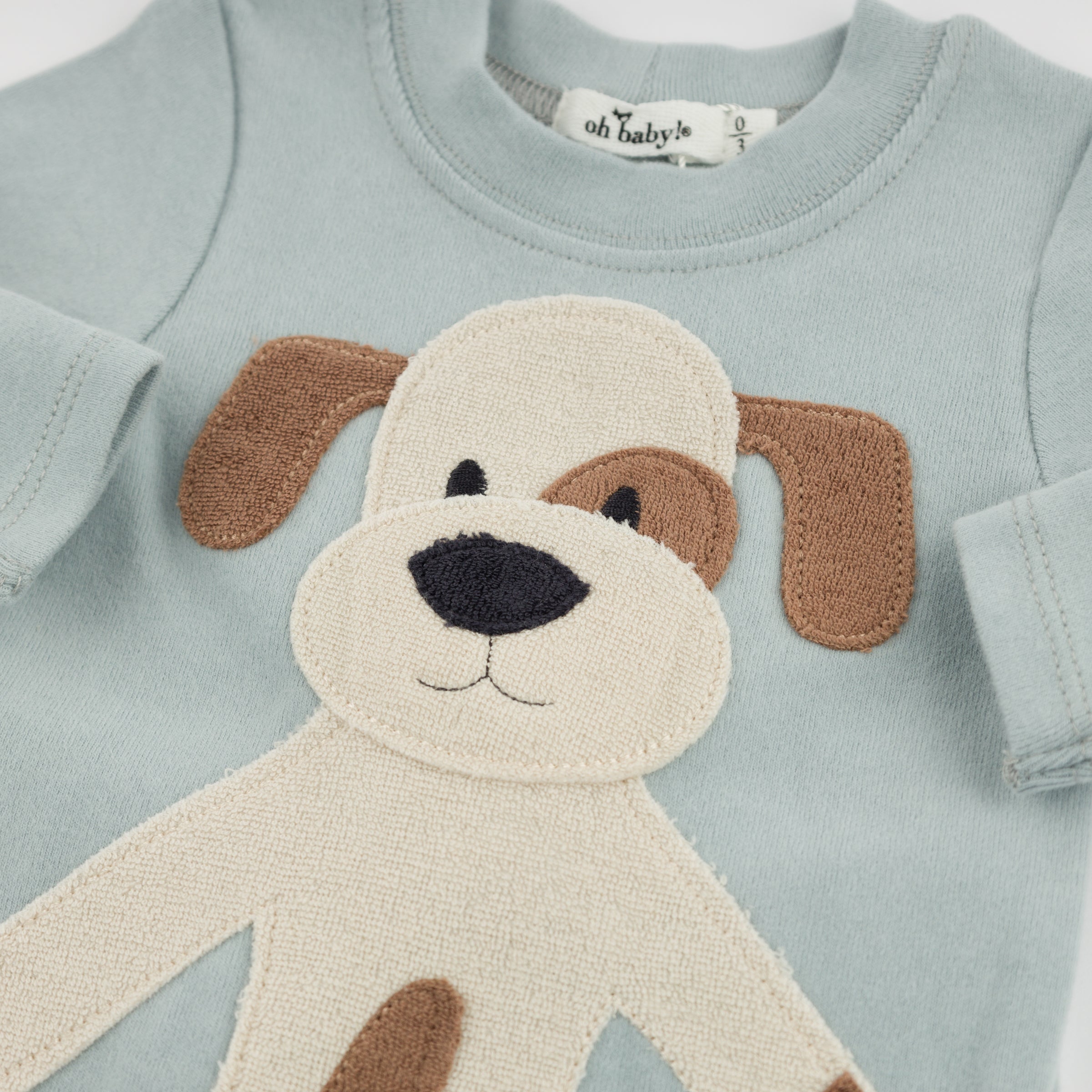 Puppy Long Sleeve Two Piece Set - Sea - Twinkle Twinkle Little One