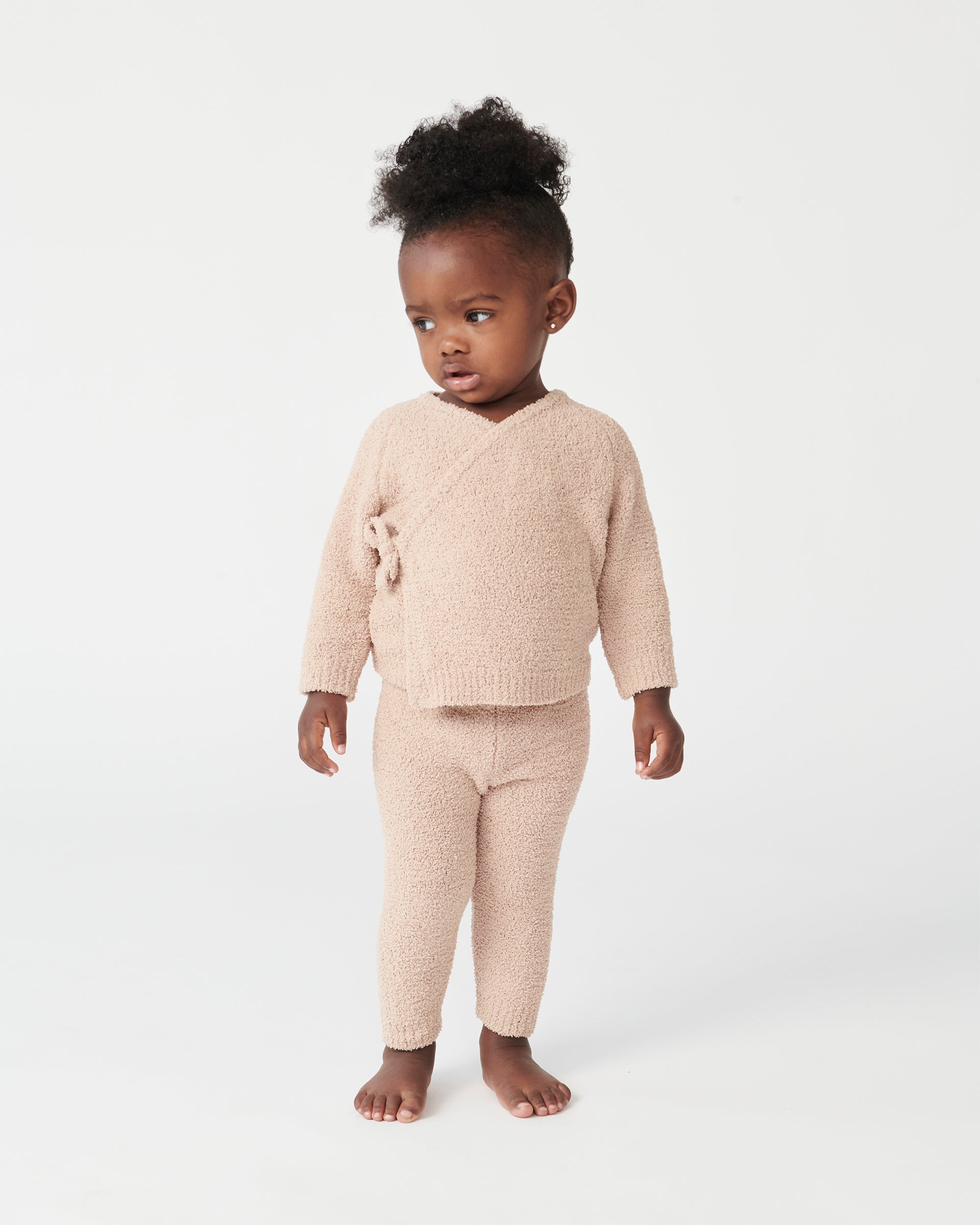 7 A.M. Enfant Fuzzy Wrap Top - Pecan - Twinkle Twinkle Little One
