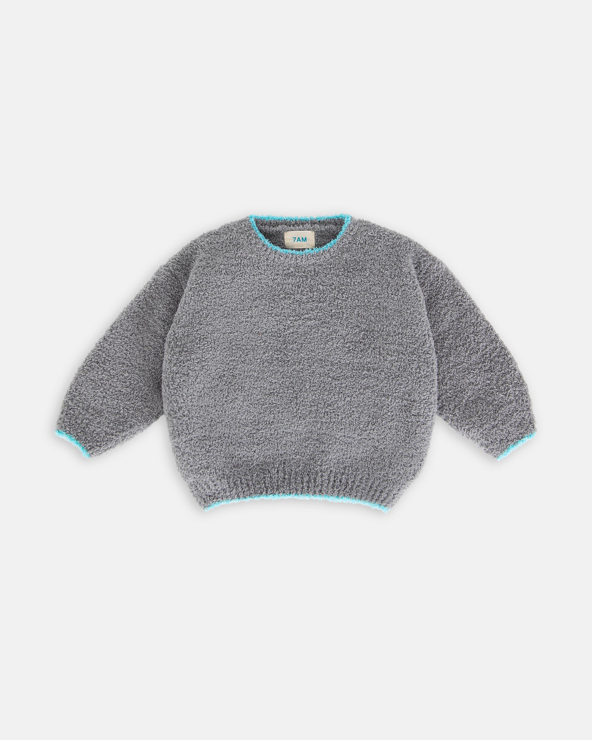 7 A.M. Enfant Fuzzy Boxy Sweater - Gris