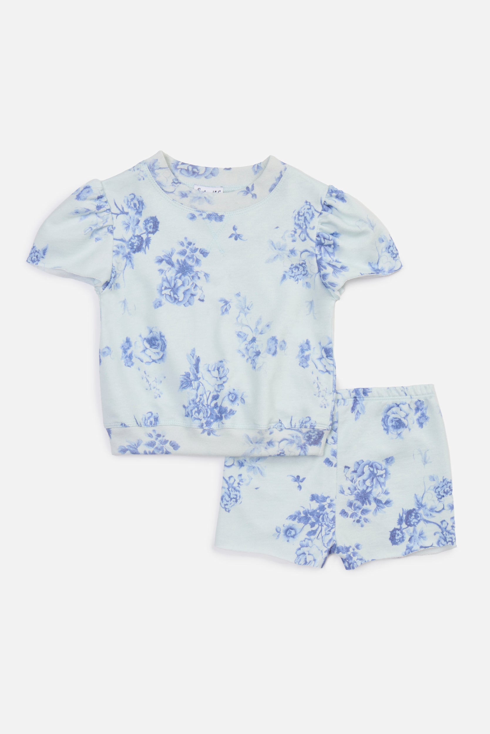 Infant Girl Indigo Bloom Short Sleeve Set - Twinkle Twinkle Little One