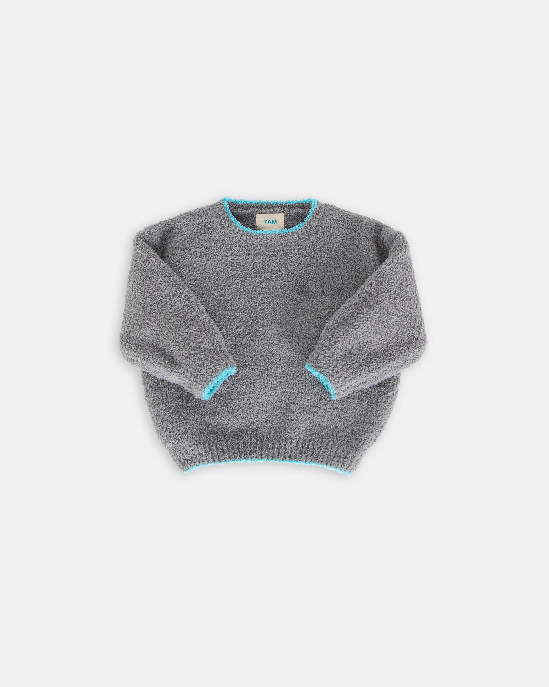 7 A.M. Enfant Fuzzy Boxy Sweater - Gris - Twinkle Twinkle Little One