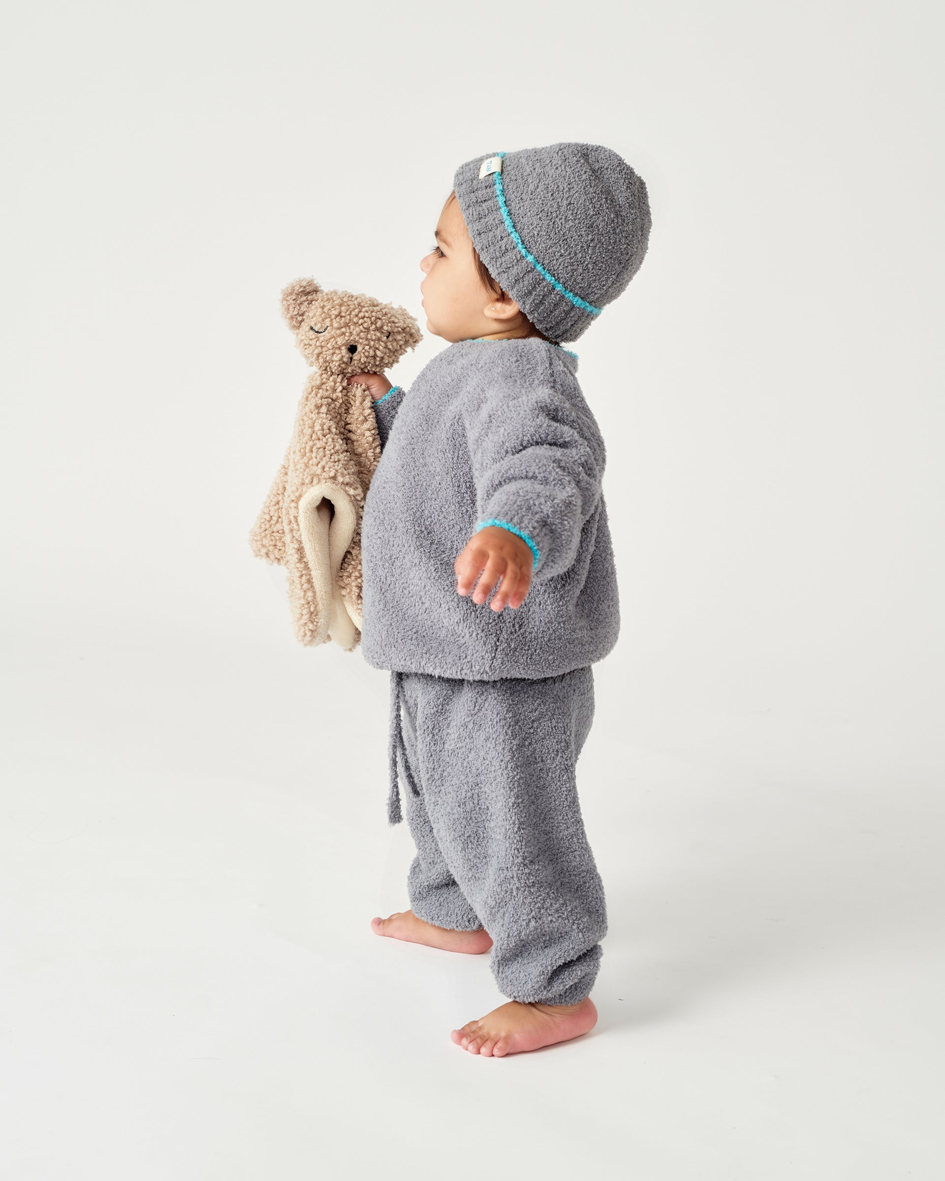 7 A.M. Enfant Fuzzy Boxy Sweater - Gris - Twinkle Twinkle Little One