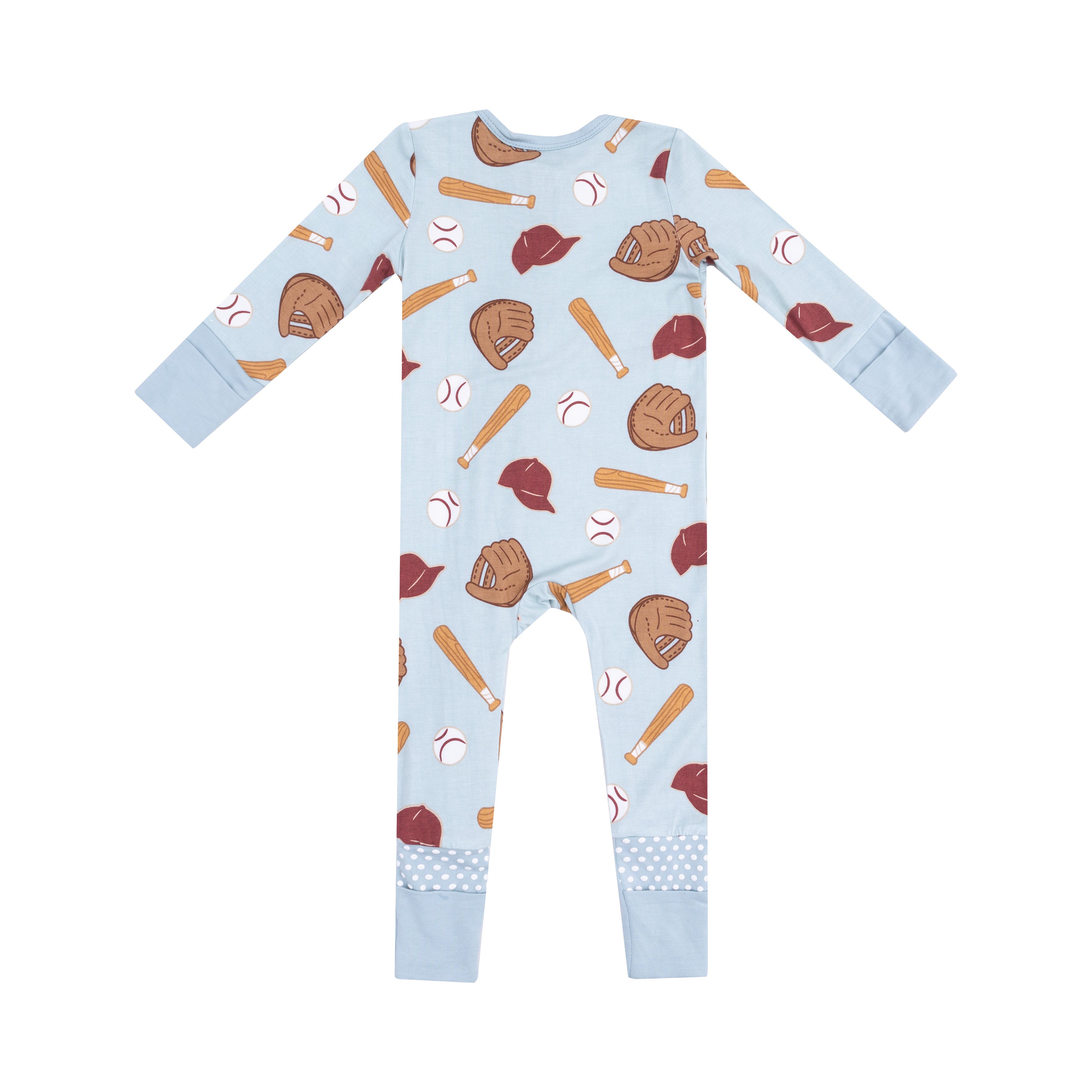 Baseball 2 Way Zipper Romper - Twinkle Twinkle Little One