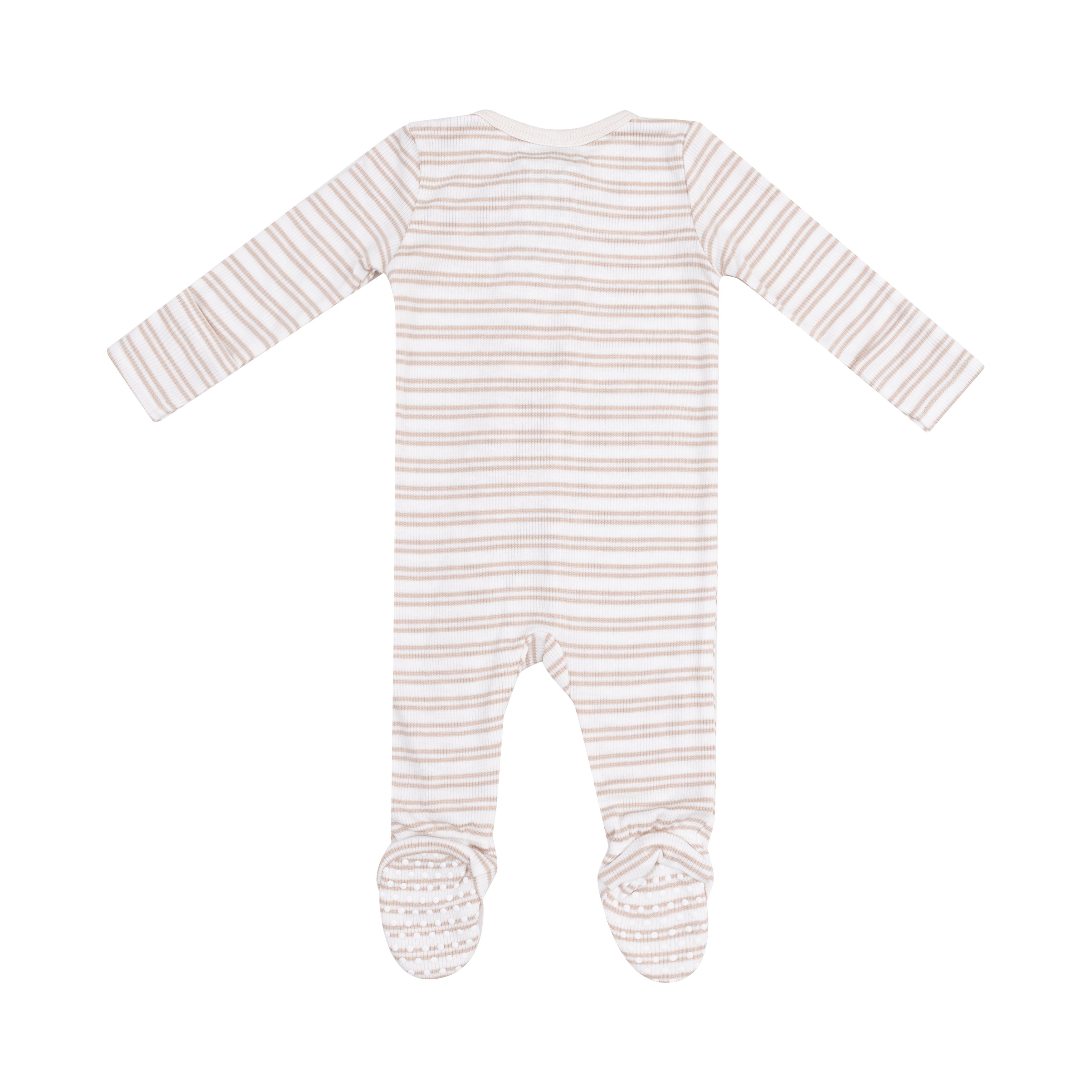 Tan Stripe Oxford 2 Way Footie - Twinkle Twinkle Little One