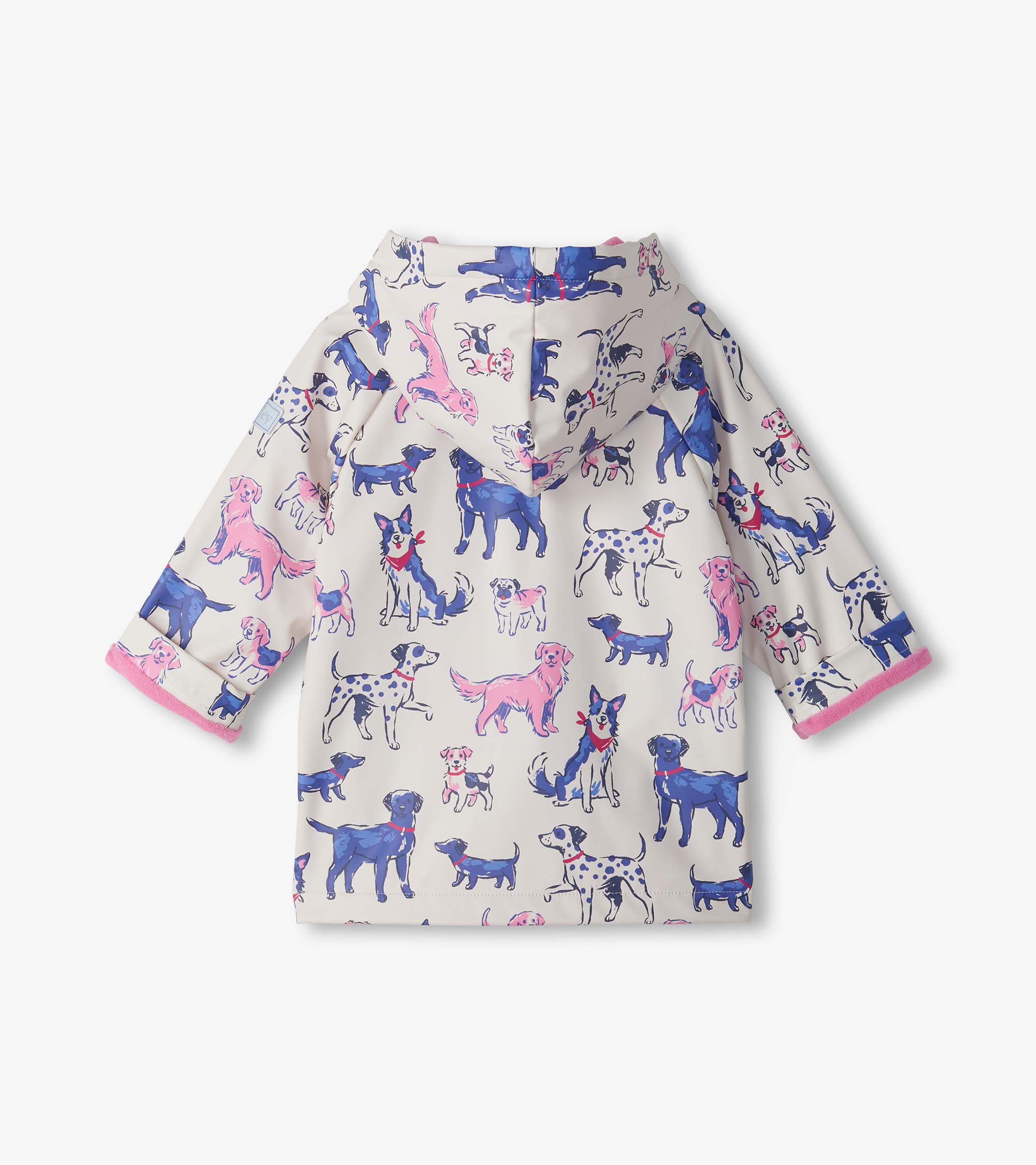 Sea Salt Little Pups Snap Rain Coat
