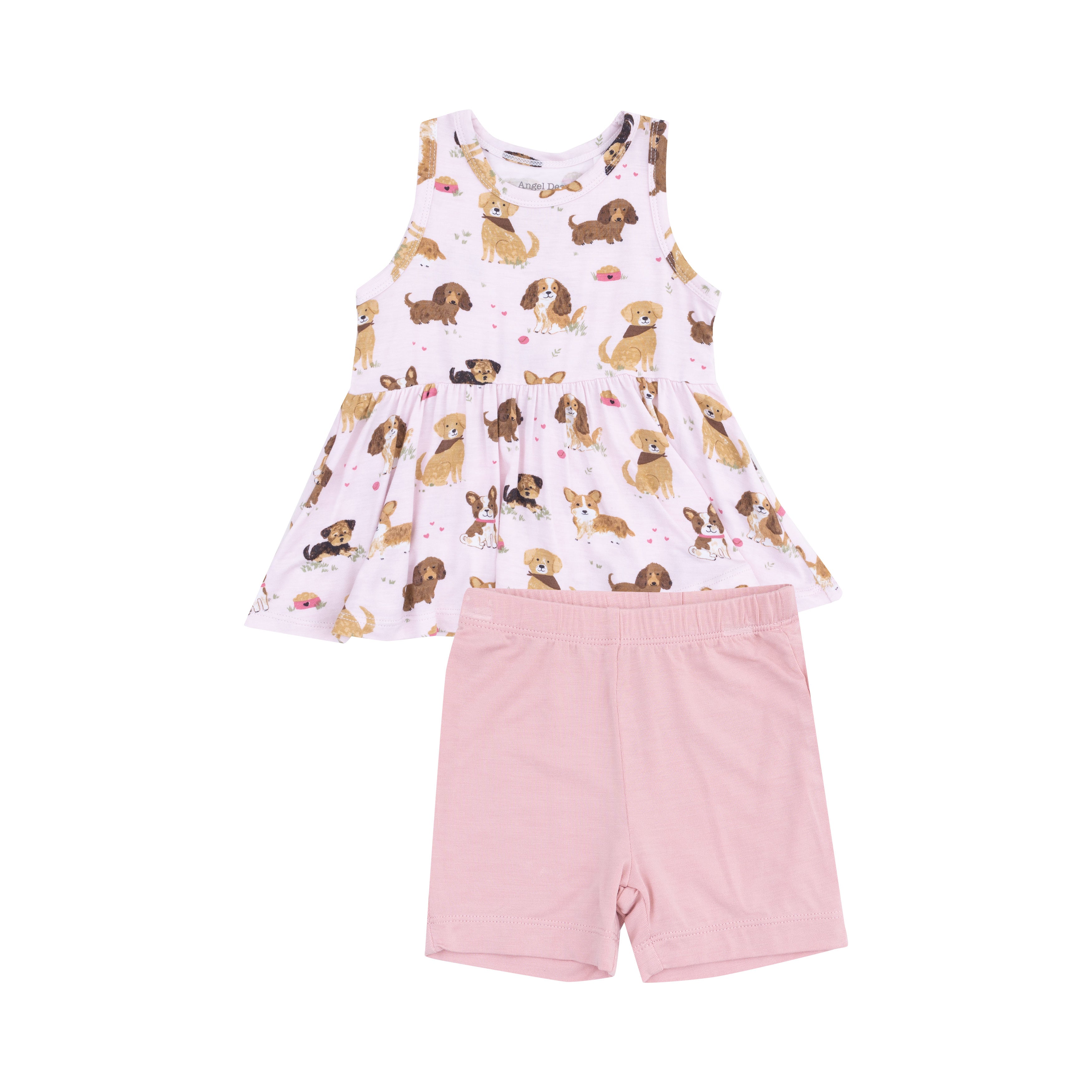 Best Friends Dog Pink Peplum Tank Top & Bike Short - Twinkle Twinkle Little One