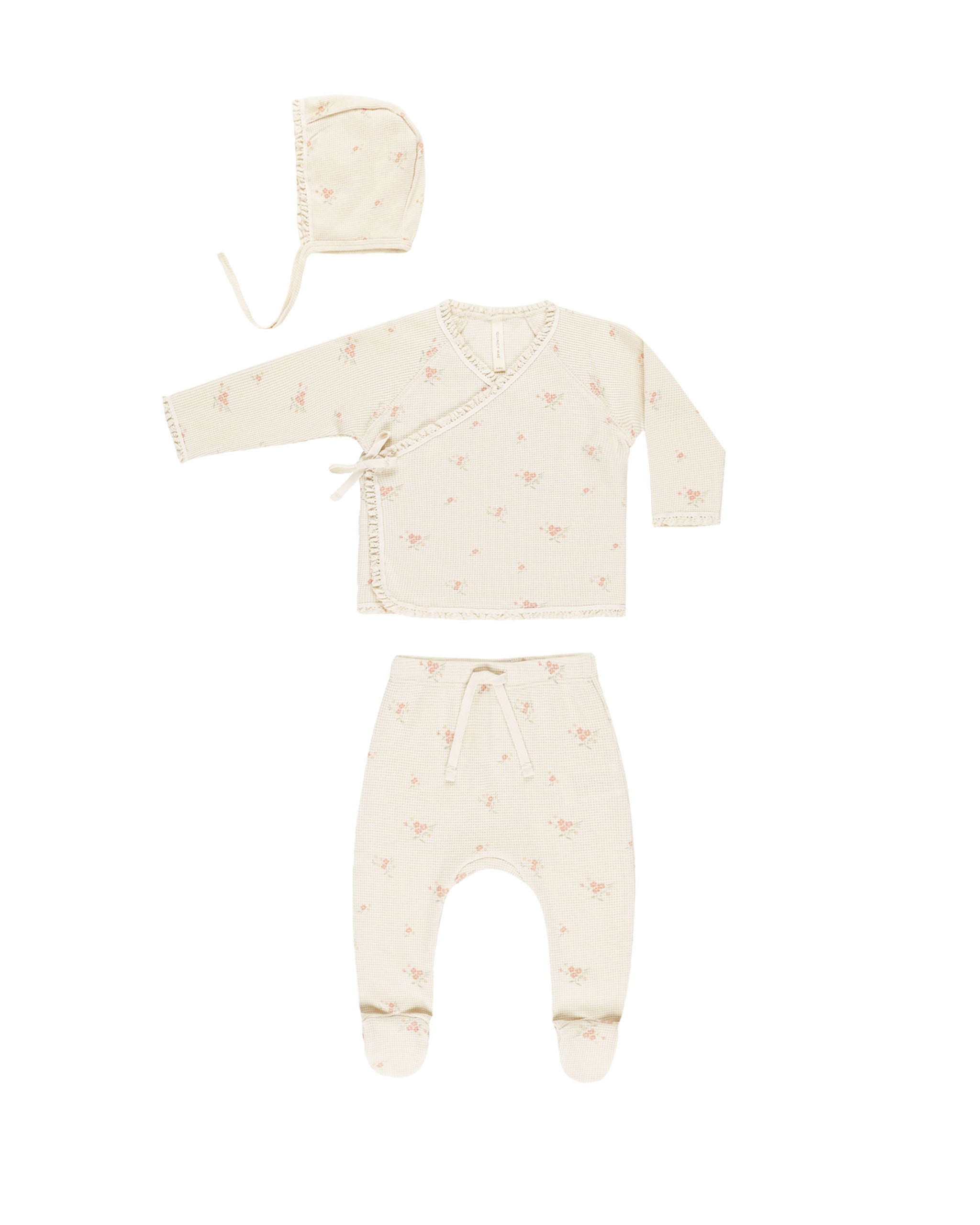 Newborn Vintage Rose Hat, Wrap Top & Pant Set - Twinkle Twinkle Little One
