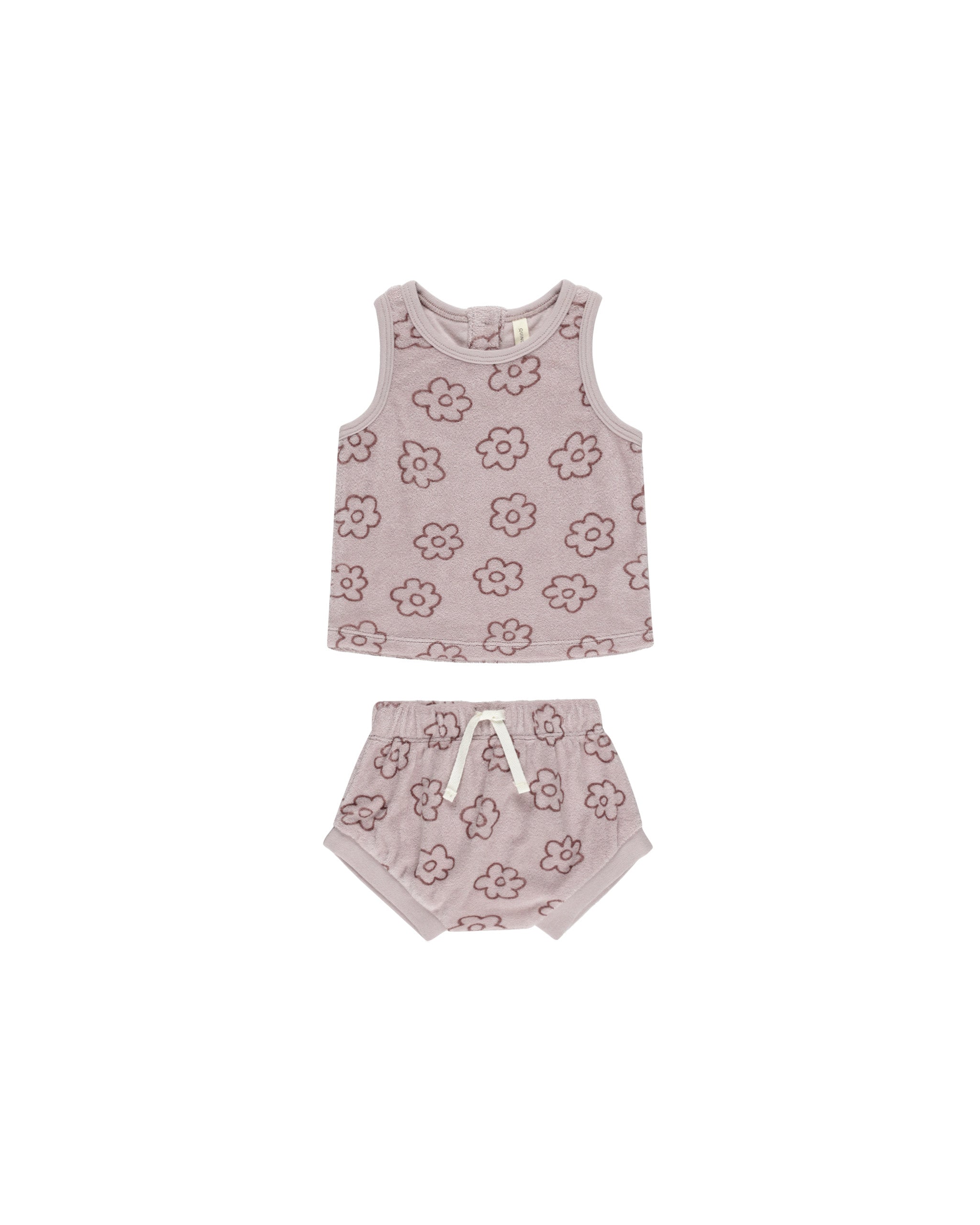 Terry Tank + Short Set - Lavender - Twinkle Twinkle Little One