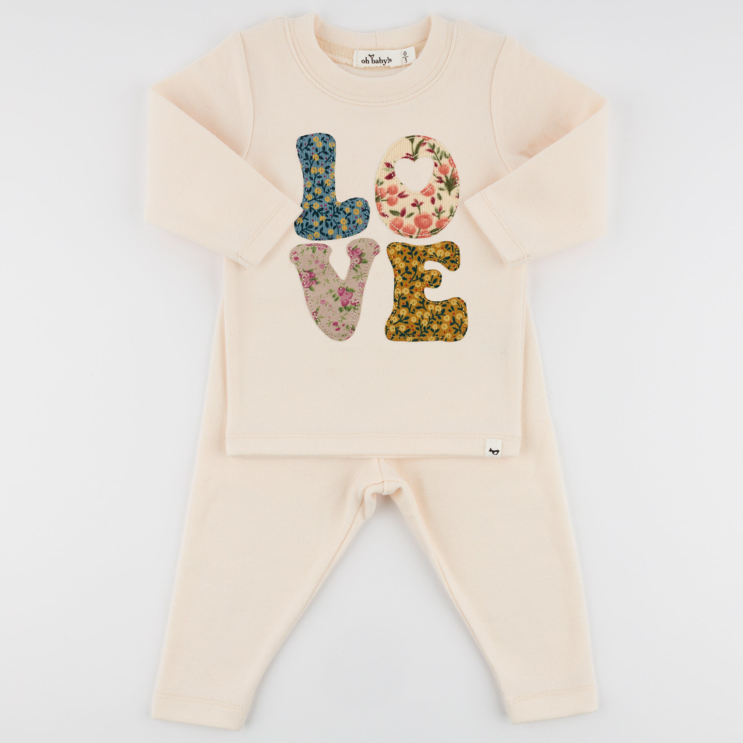 Stacked Love Floral 2 Piece Set - Ivory - Twinkle Twinkle Little One