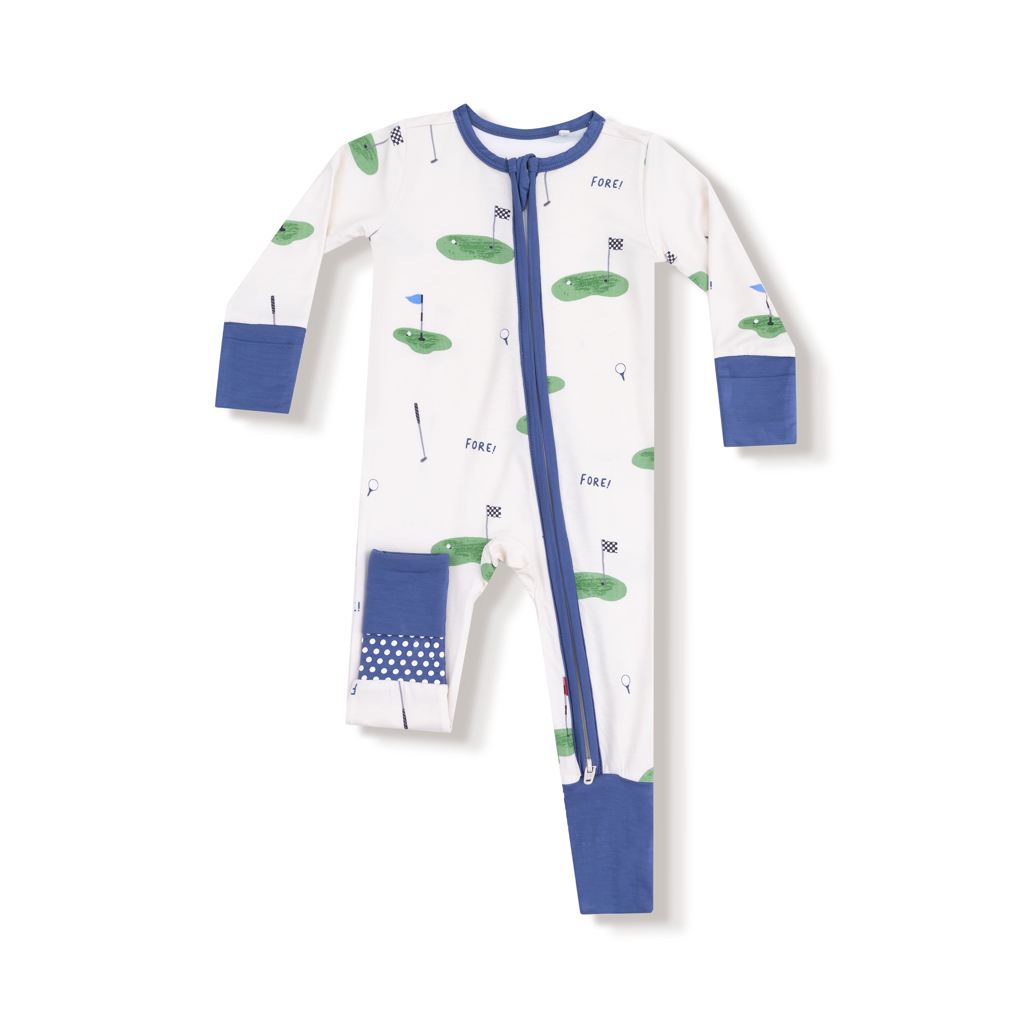 All Fore Golf 2 Way Zipper Romper - Twinkle Twinkle Little One