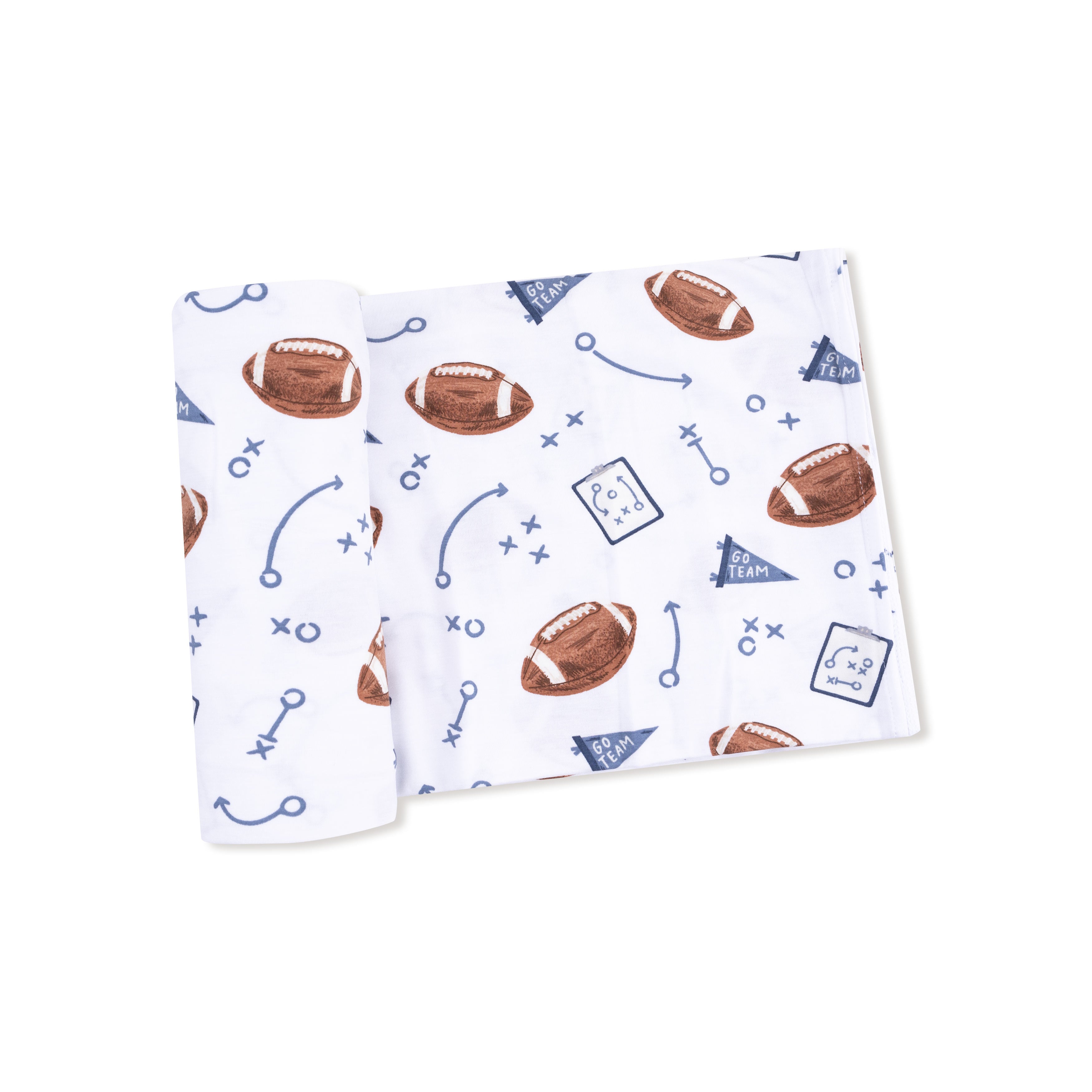 Touchdown Time Navy Swaddle Blanket - Twinkle Twinkle Little One