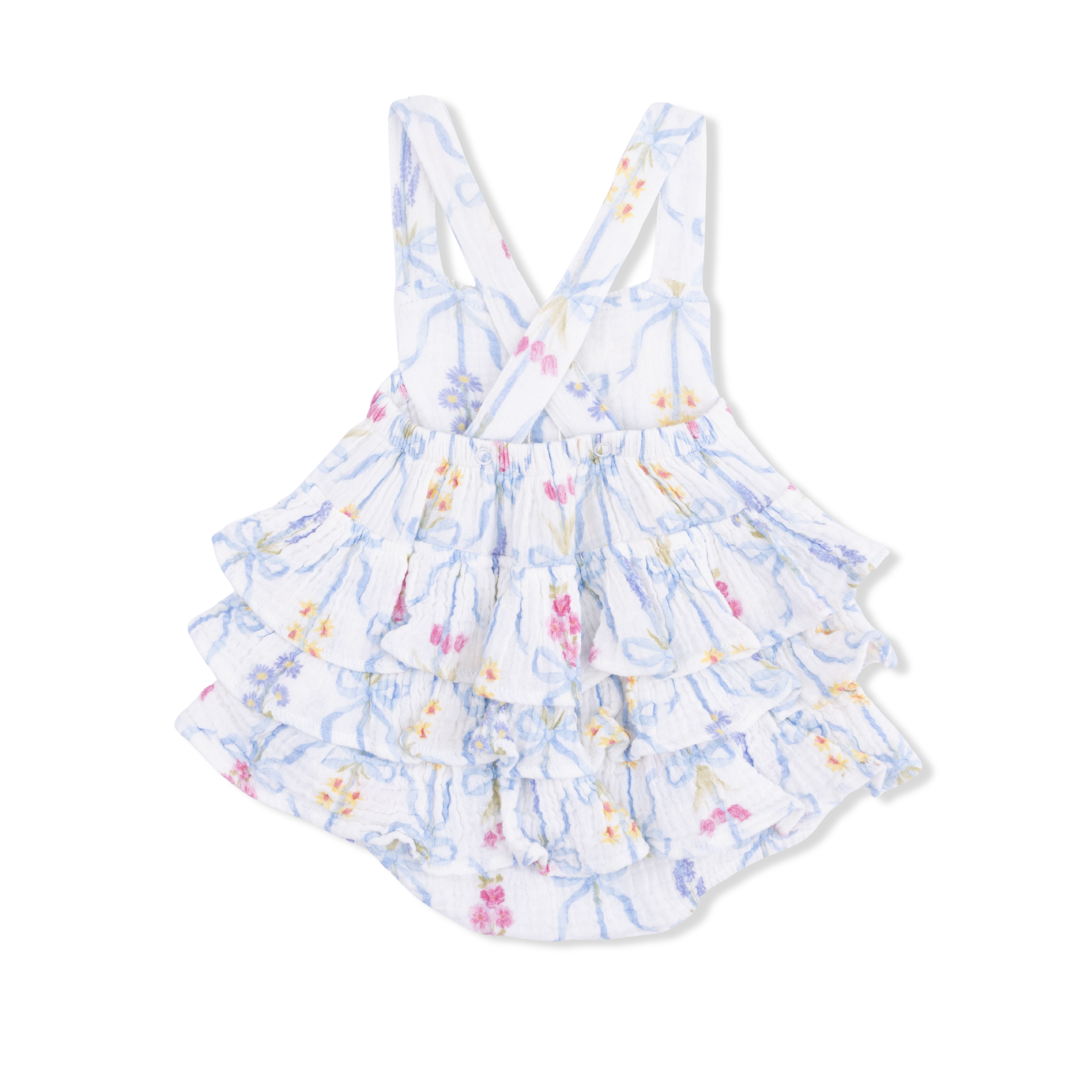 Ribbon Bouquets Ruffle Sunsuit