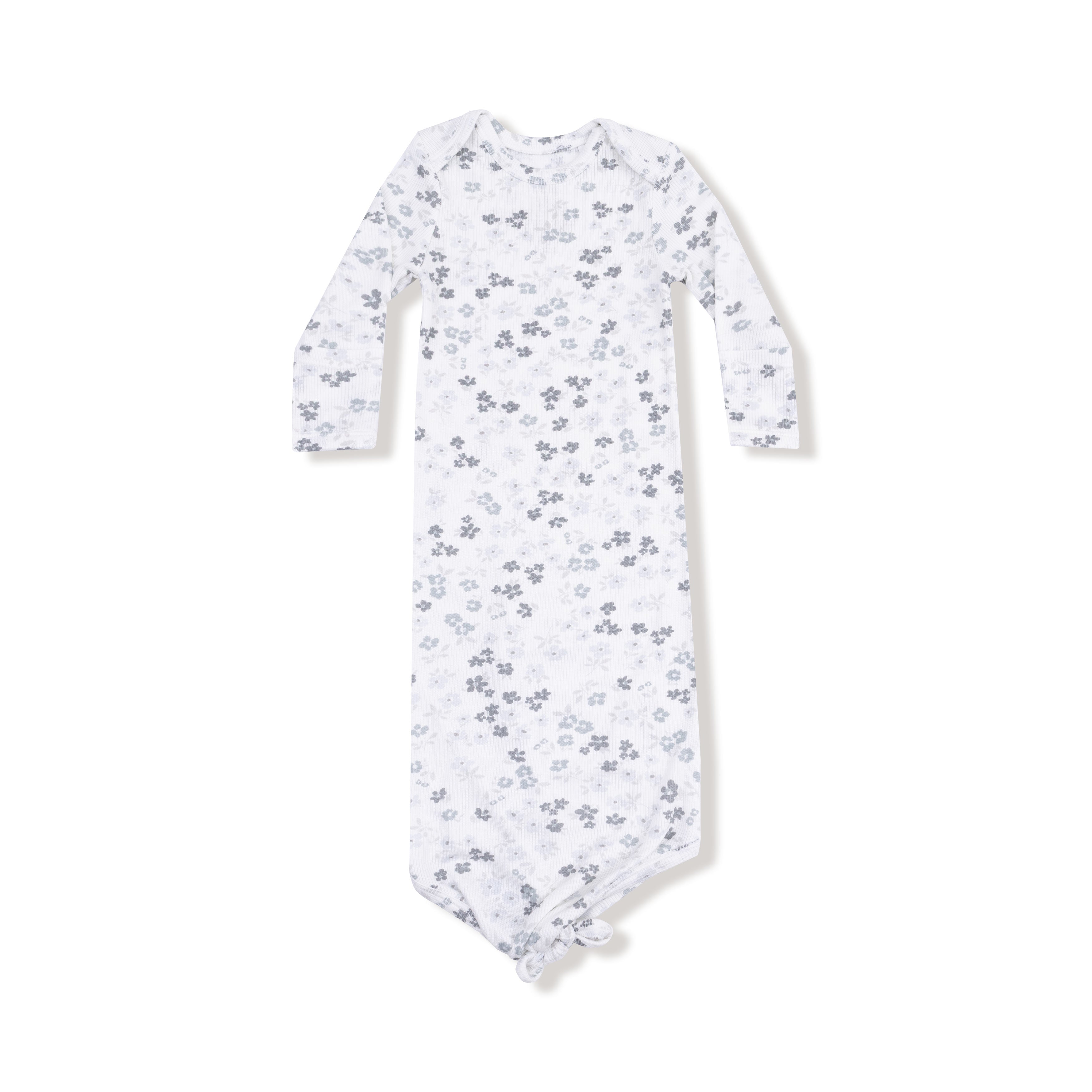 Caroline's Calico Ribbed Knotted Gown - Twinkle Twinkle Little One