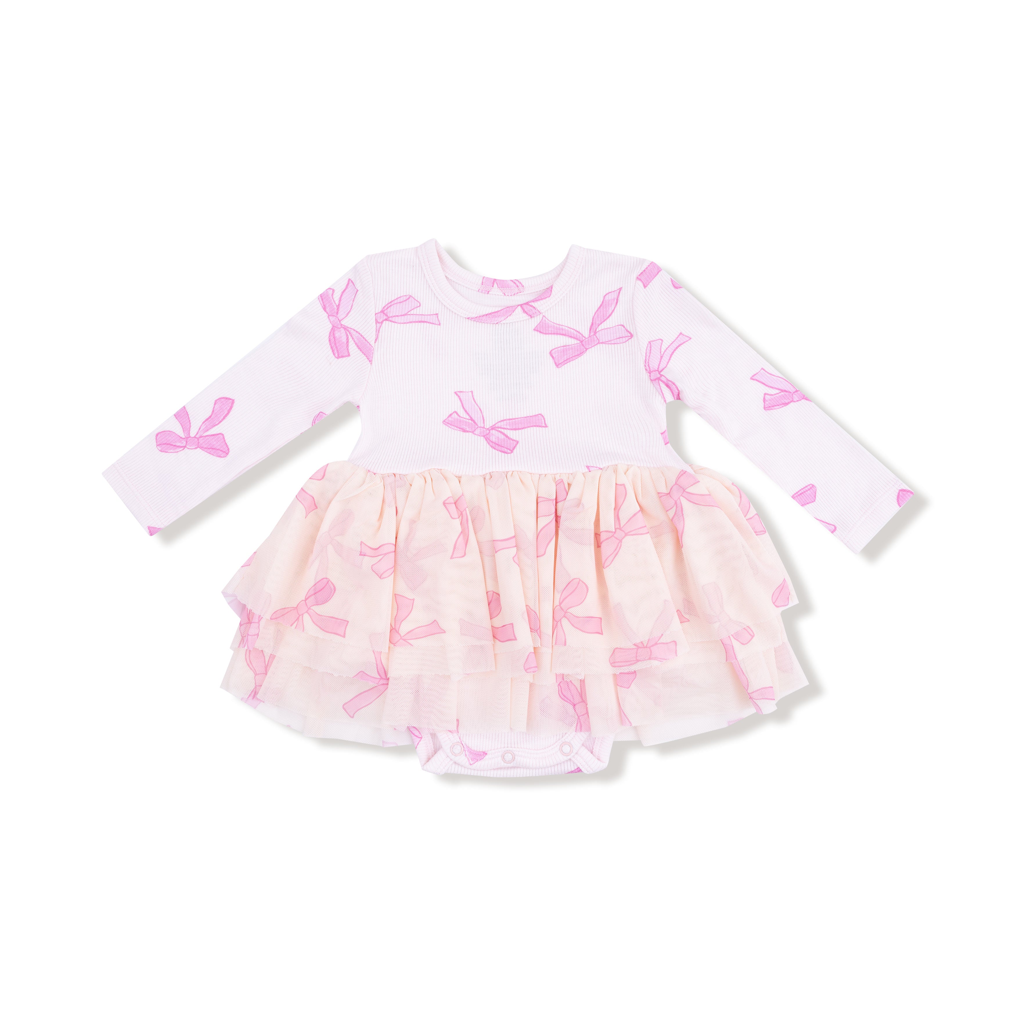 Pretty Bows Long Sleeve Tutu Bodysuit - Twinkle Twinkle Little One