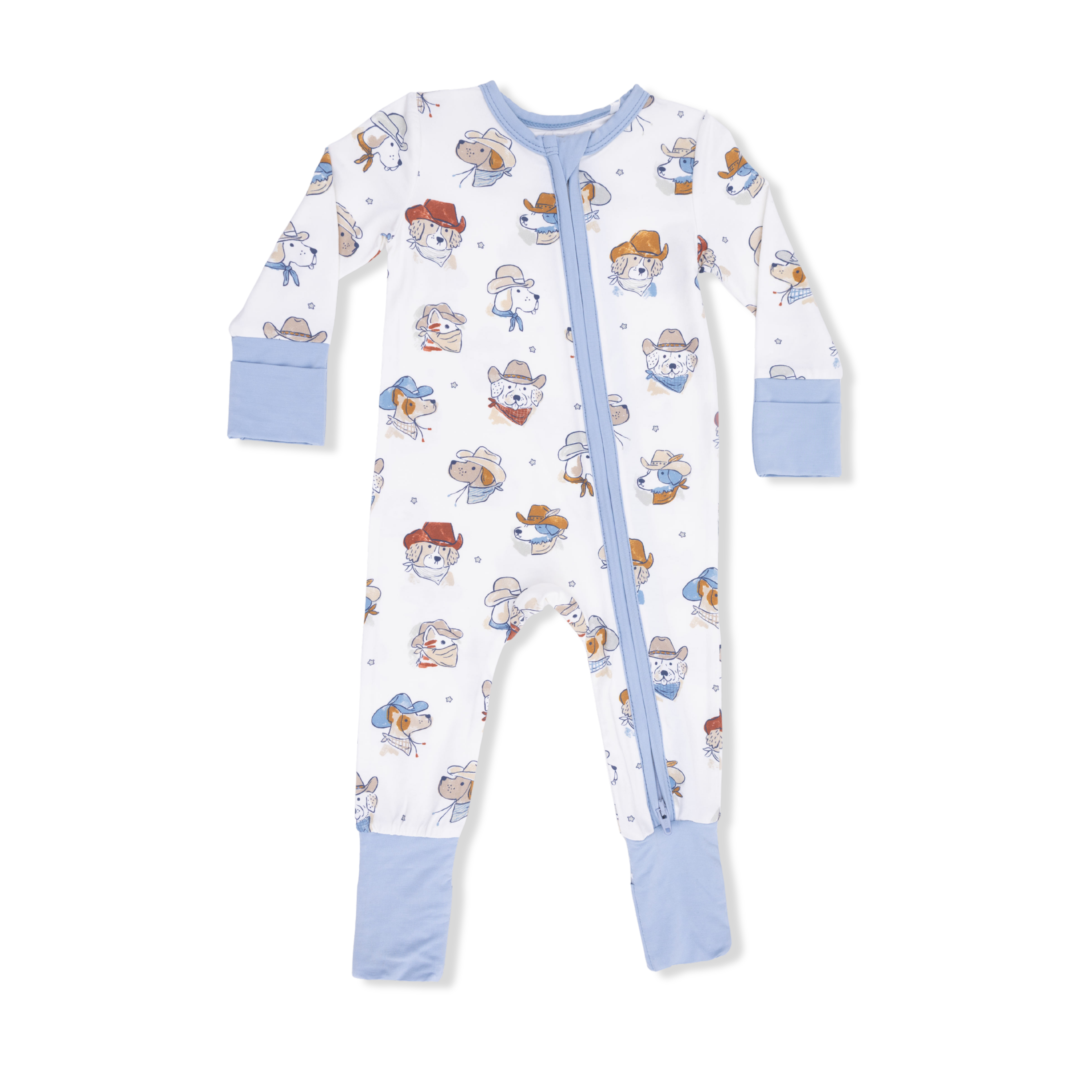 Cow Dogs 2 Way Zipper Convertible Romper