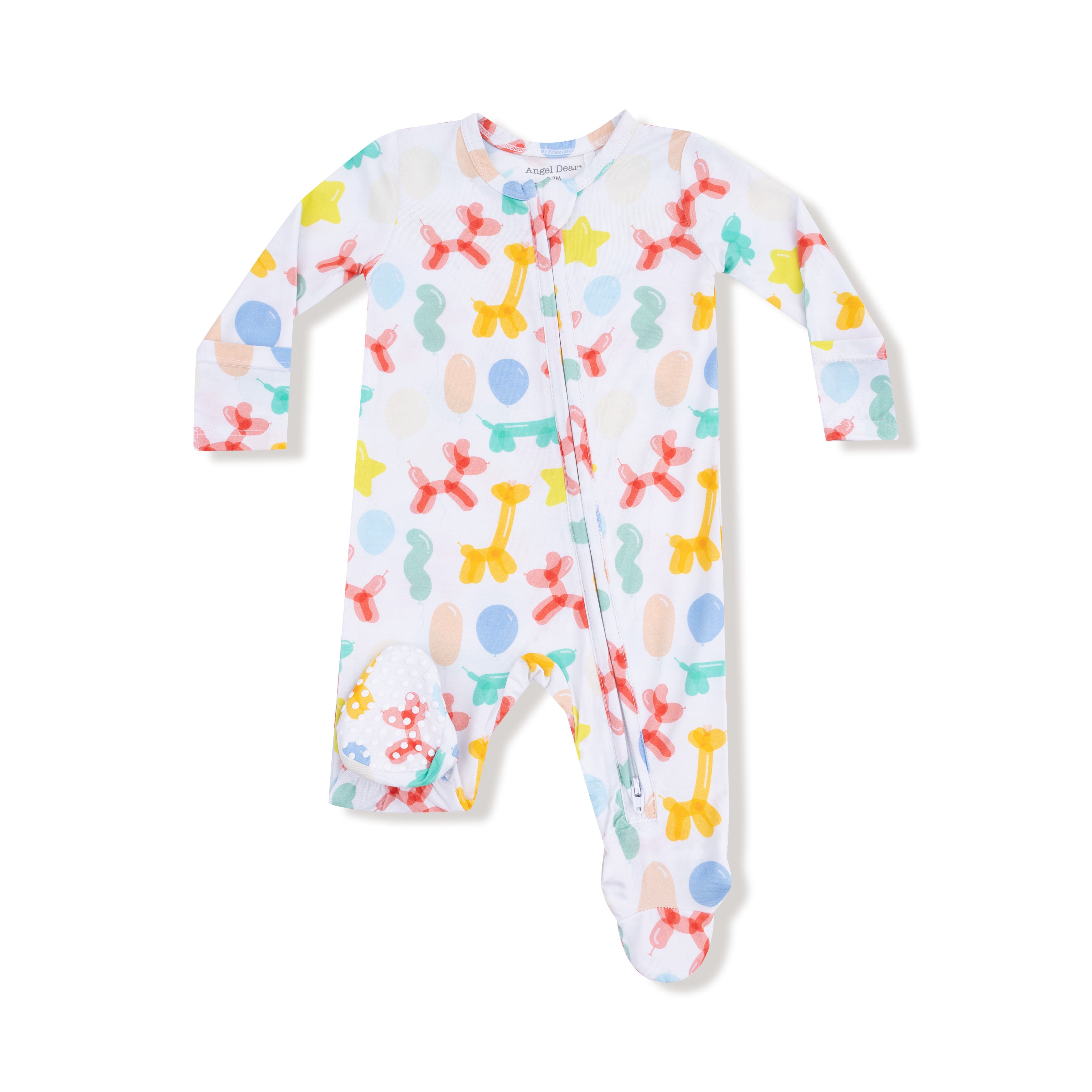 Balloon Dogs Blue 2 Way Zipper Footie - Twinkle Twinkle Little One