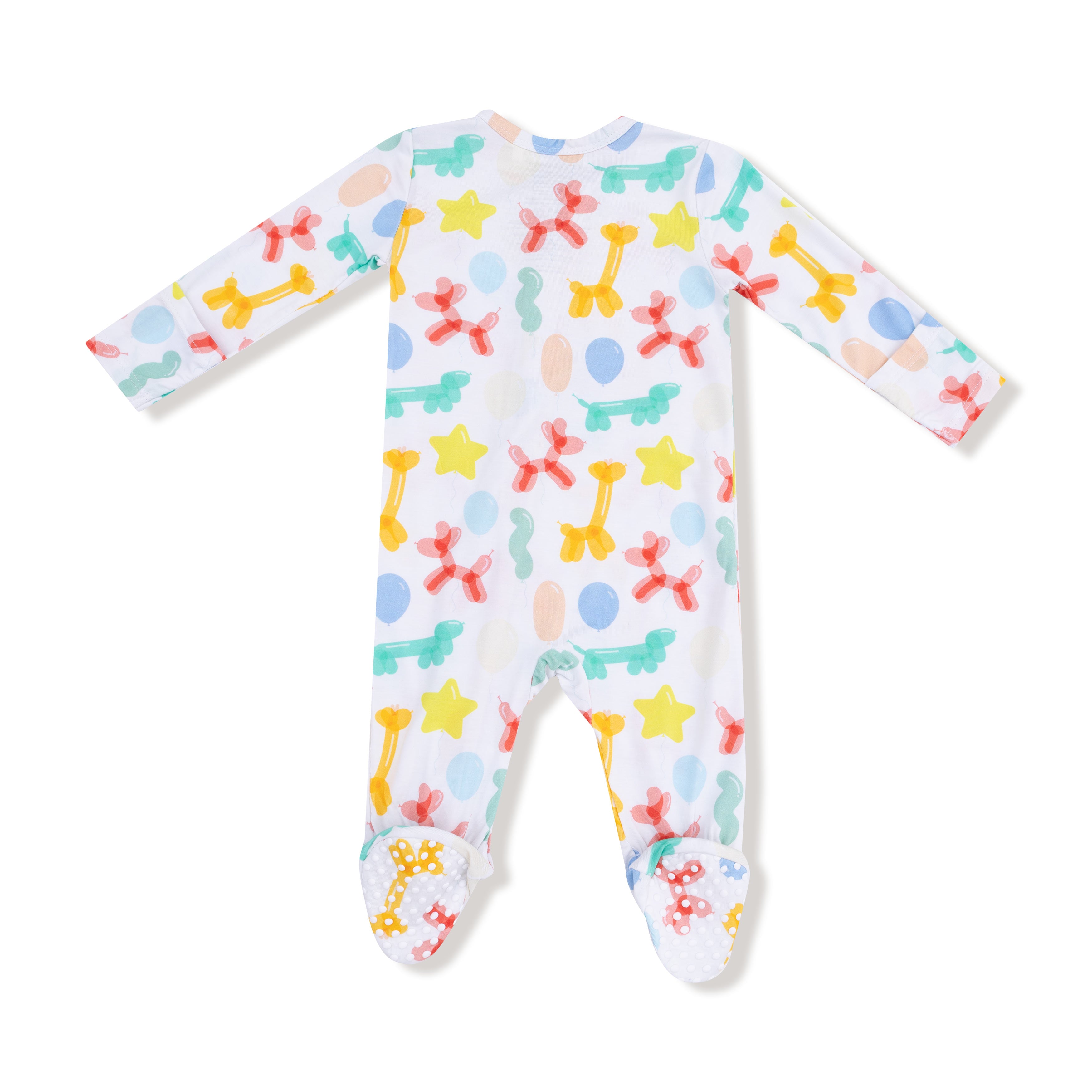 Balloon Dogs Blue 2 Way Zipper Footie - Twinkle Twinkle Little One