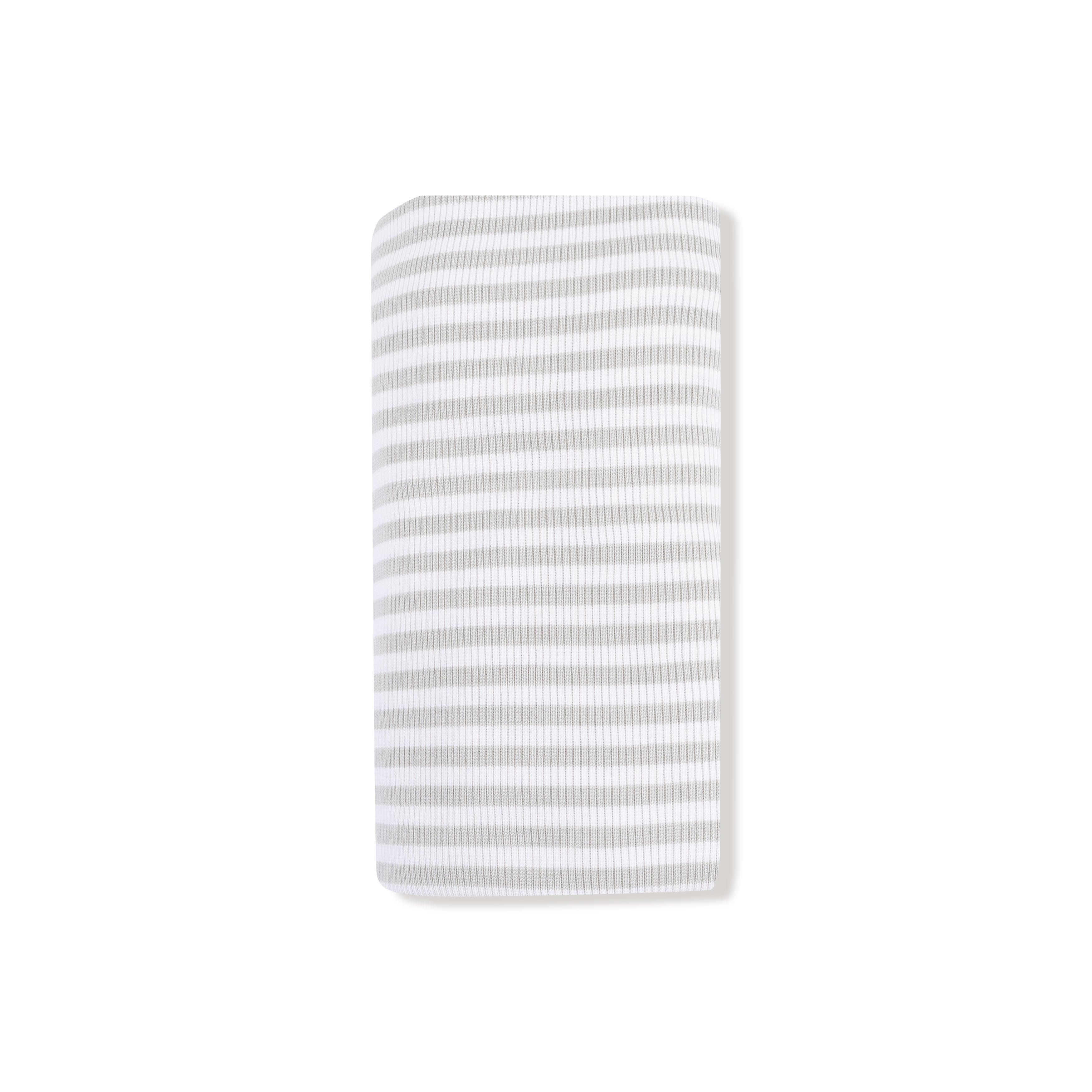 Stripe Mineral Grey & White Swaddle Blanket - Twinkle Twinkle Little One