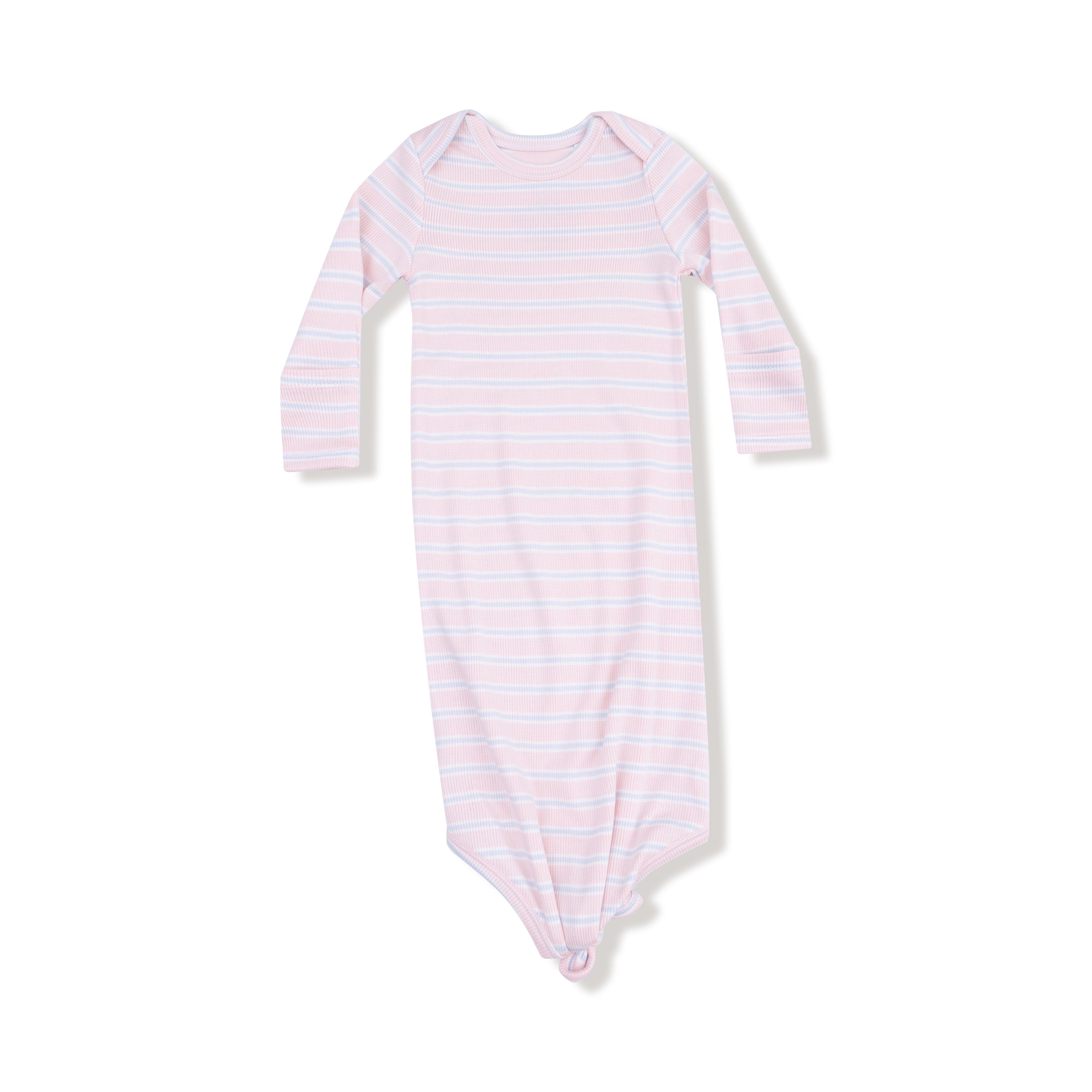 Multi Stripe Pink Knotted Gown - Twinkle Twinkle Little One