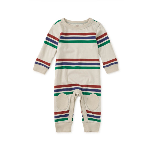 Stripe Knee Patch Baby Romper