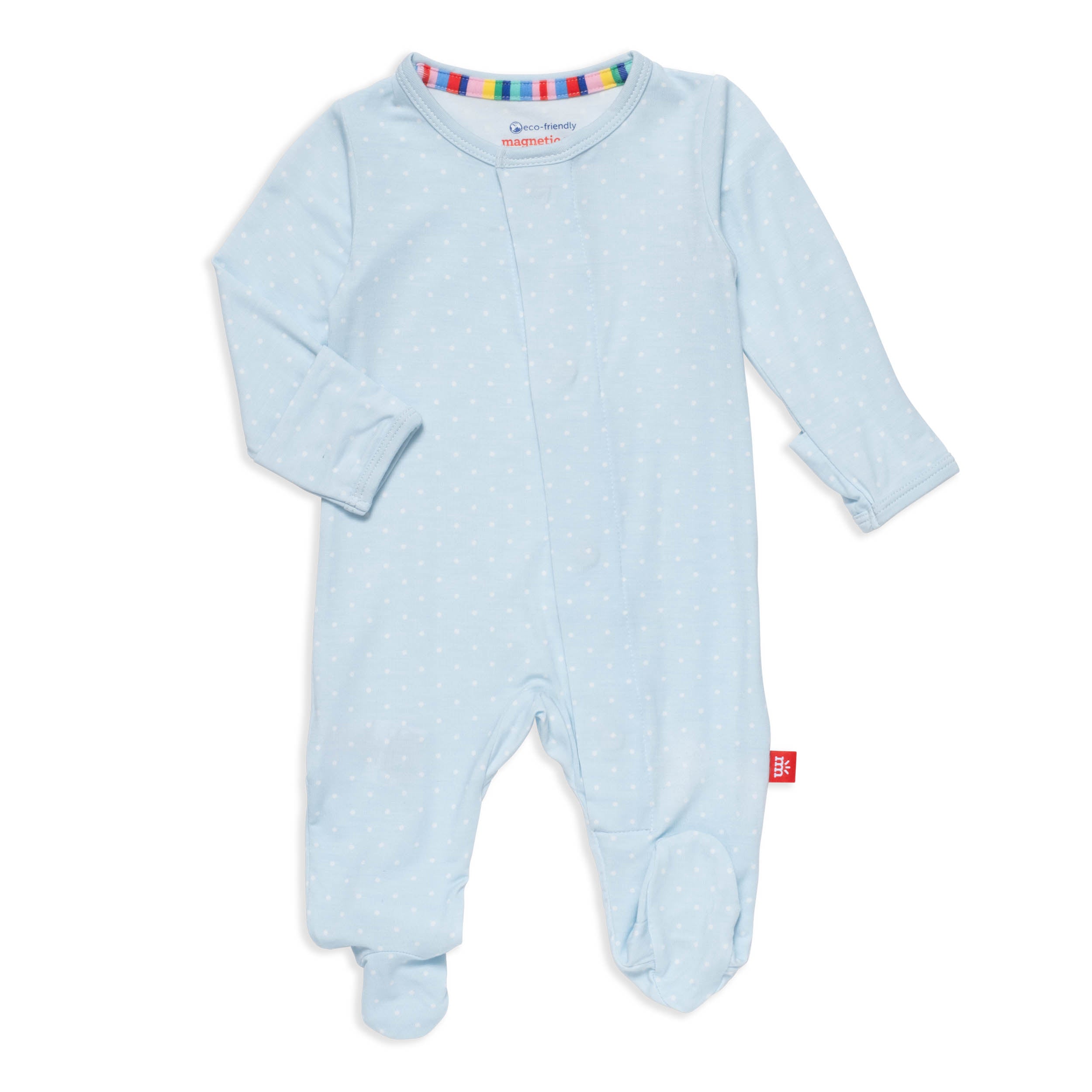Pin Dot Blue Magnetic Footie - Twinkle Twinkle Little One