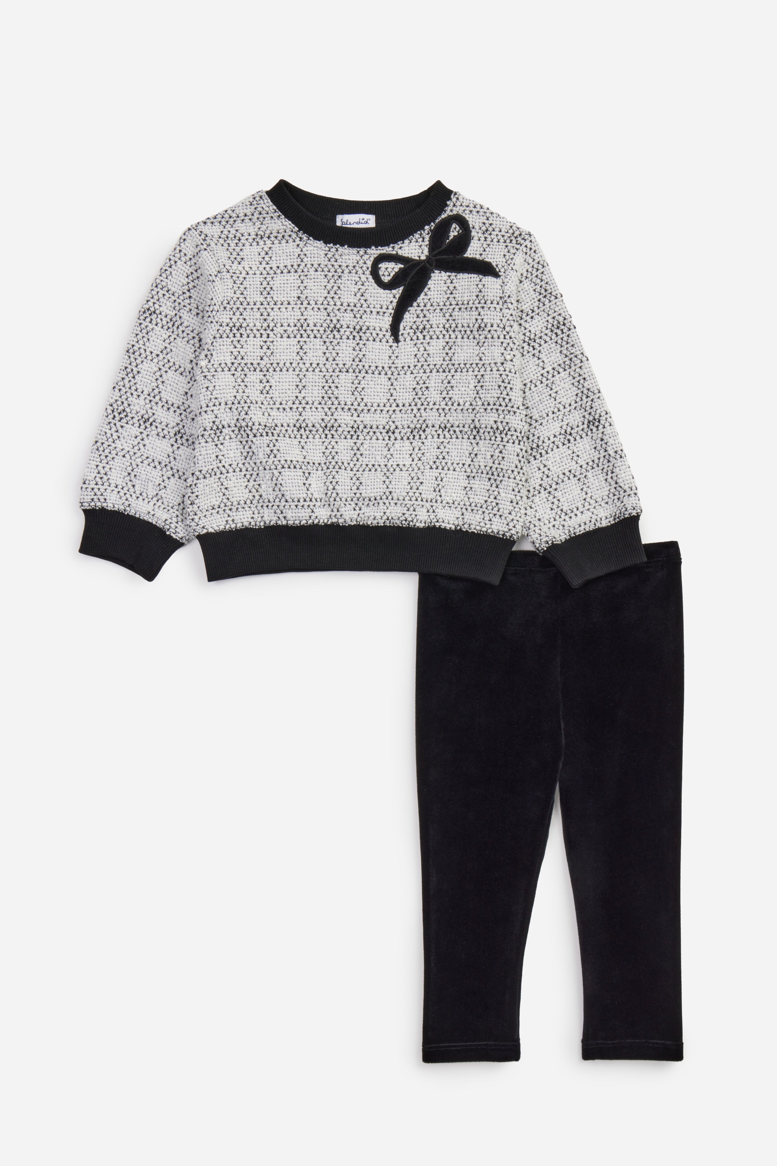 Infant Girl Tweed Bow Sweatshirt Set - Twinkle Twinkle Little One