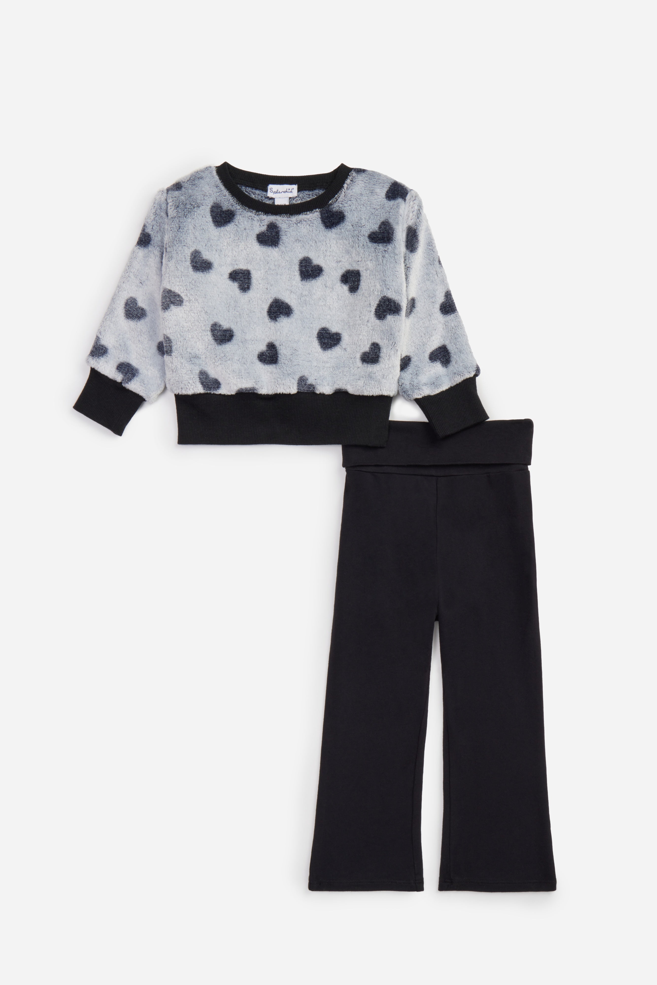 Toddler Girl Cozy Heart Sweatshirt Set - Twinkle Twinkle Little One