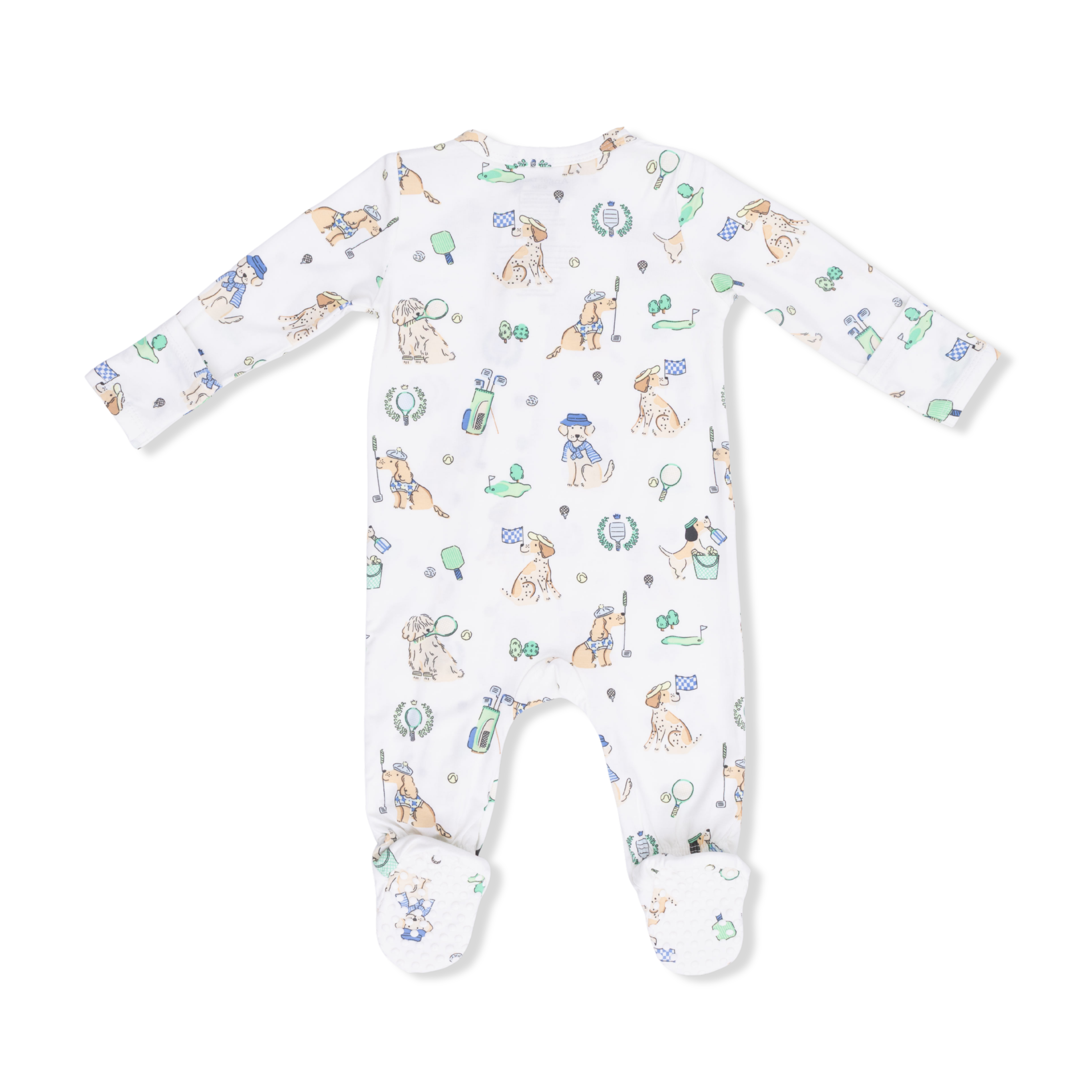 Country Club Dogs Neutral 2 Way Zipper Footie
