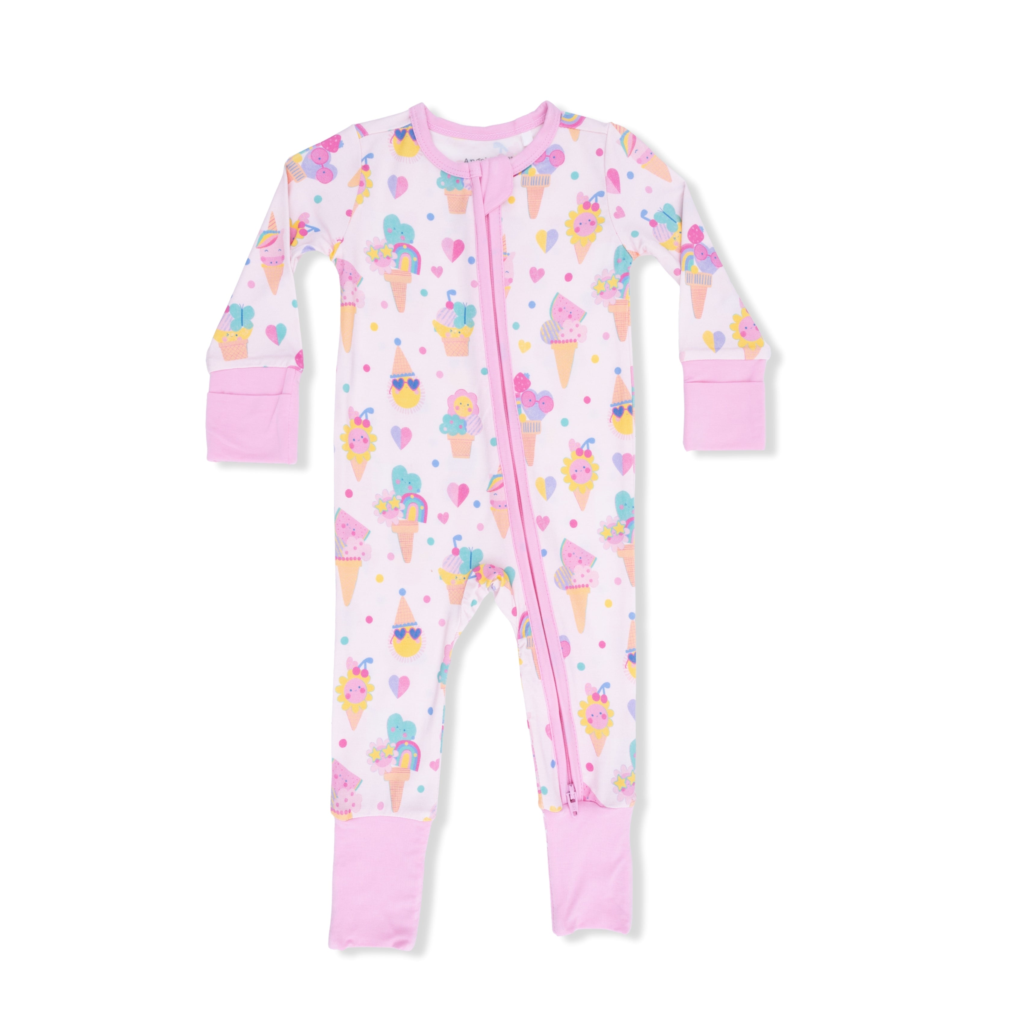 Ice Cream Fun Crew 2 Way Zipper Convertible Romper