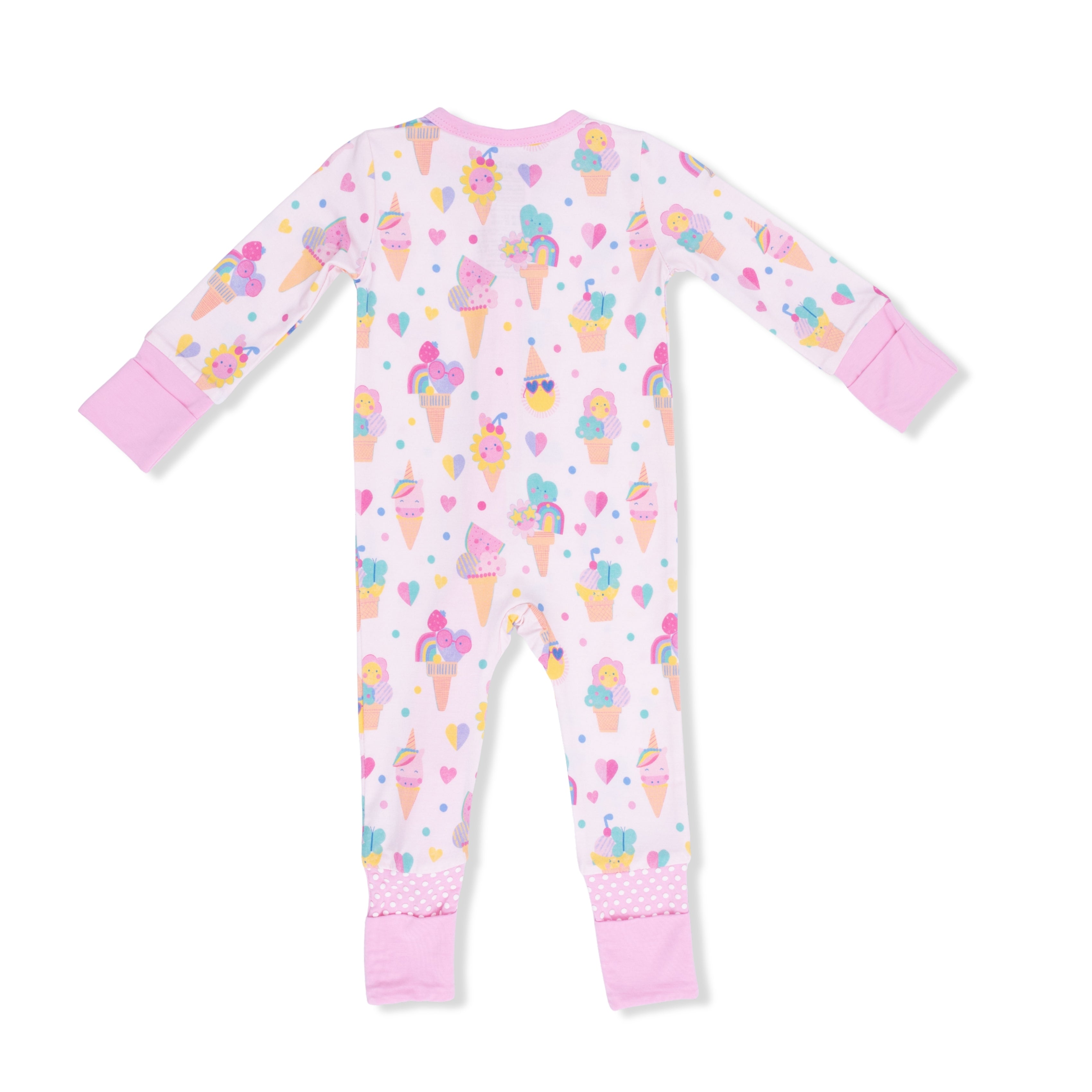 Ice Cream Fun Crew 2 Way Zipper Convertible Romper
