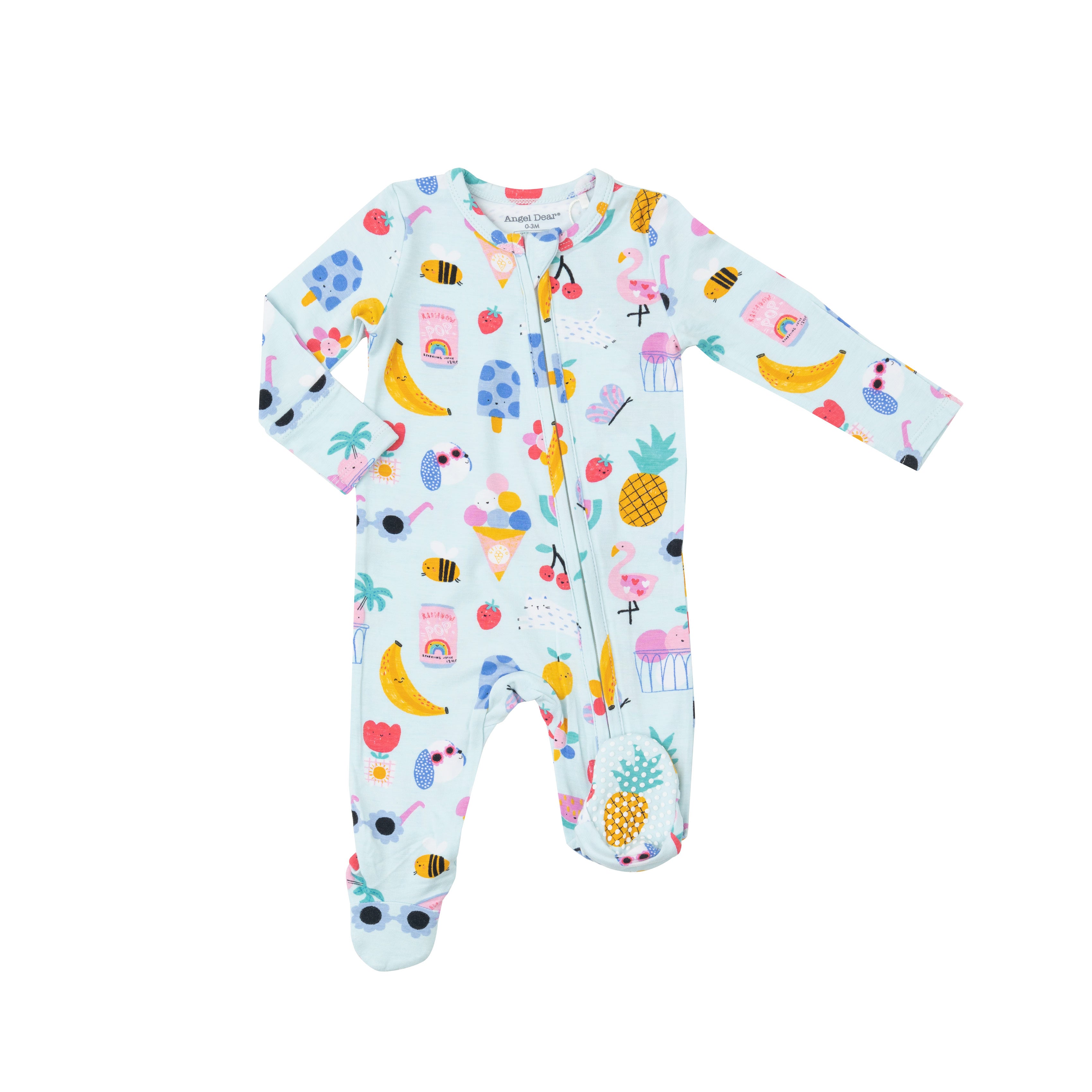 Ice Cream Giggles Bamboo 2 Way Zipper Footie - Twinkle Twinkle Little One