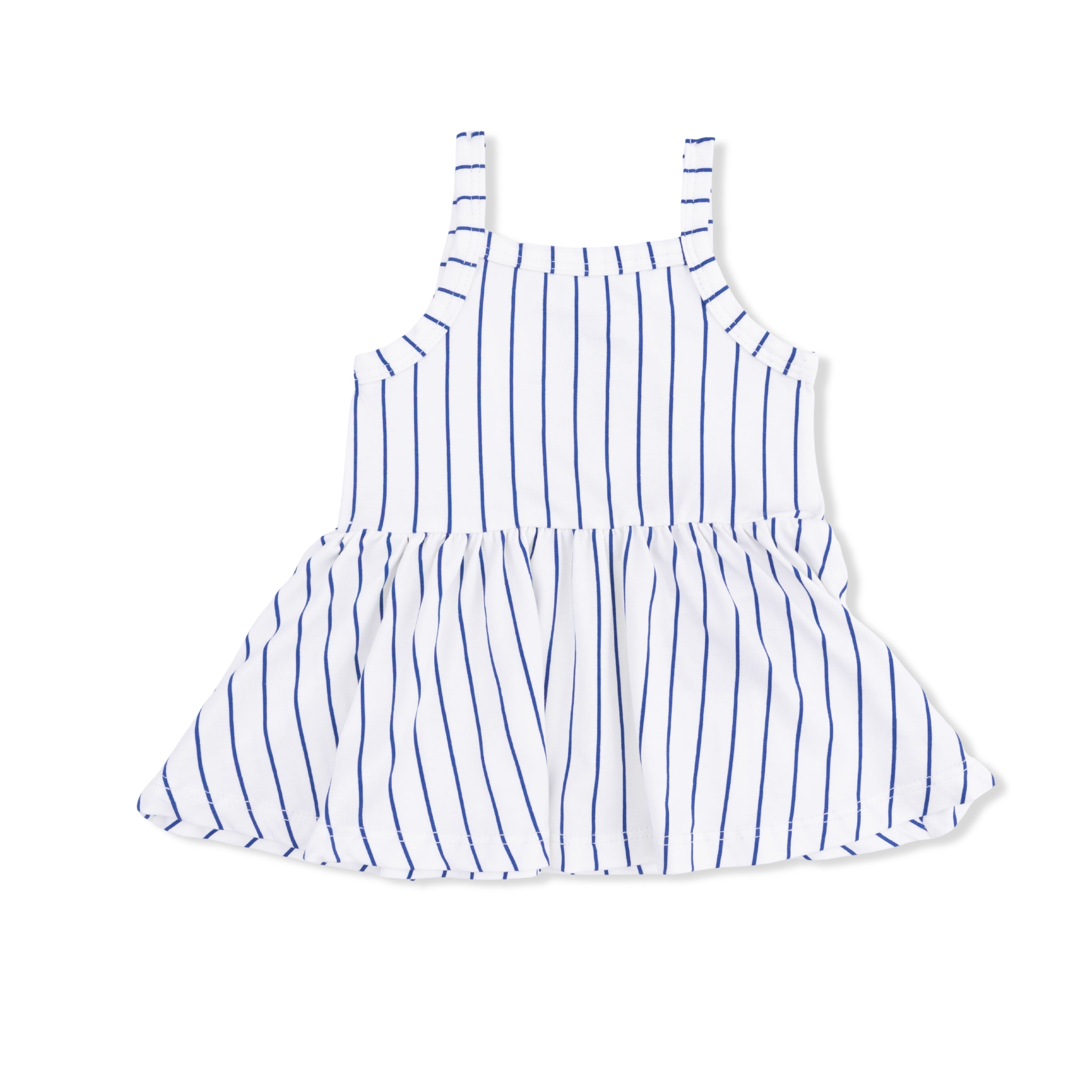 Baseball Stripe Tank with Peplum