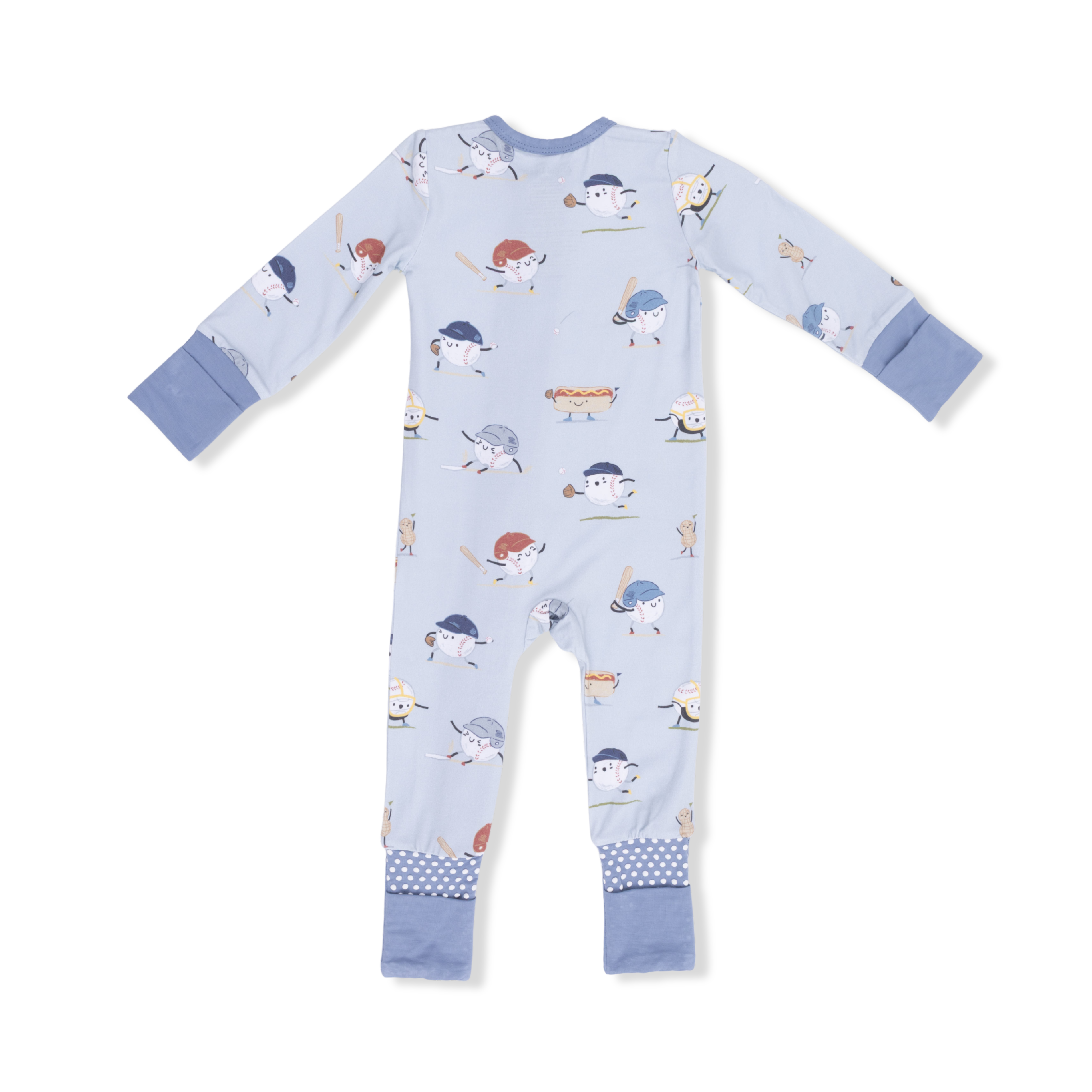 Playing Baseball 2 Way Zipper Convertible Romper