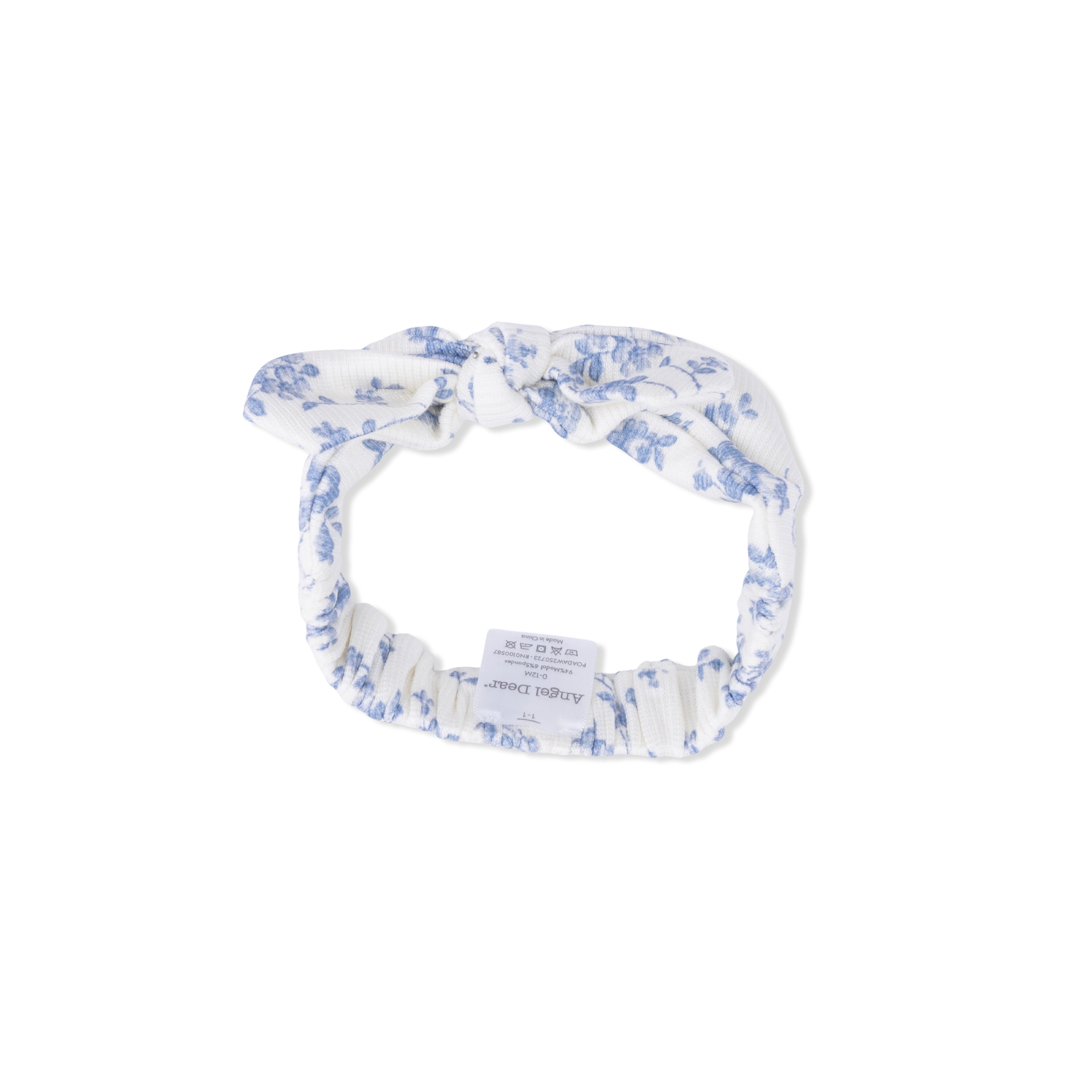 Baby Blue Vines Floral Knot Headband 0- 12M