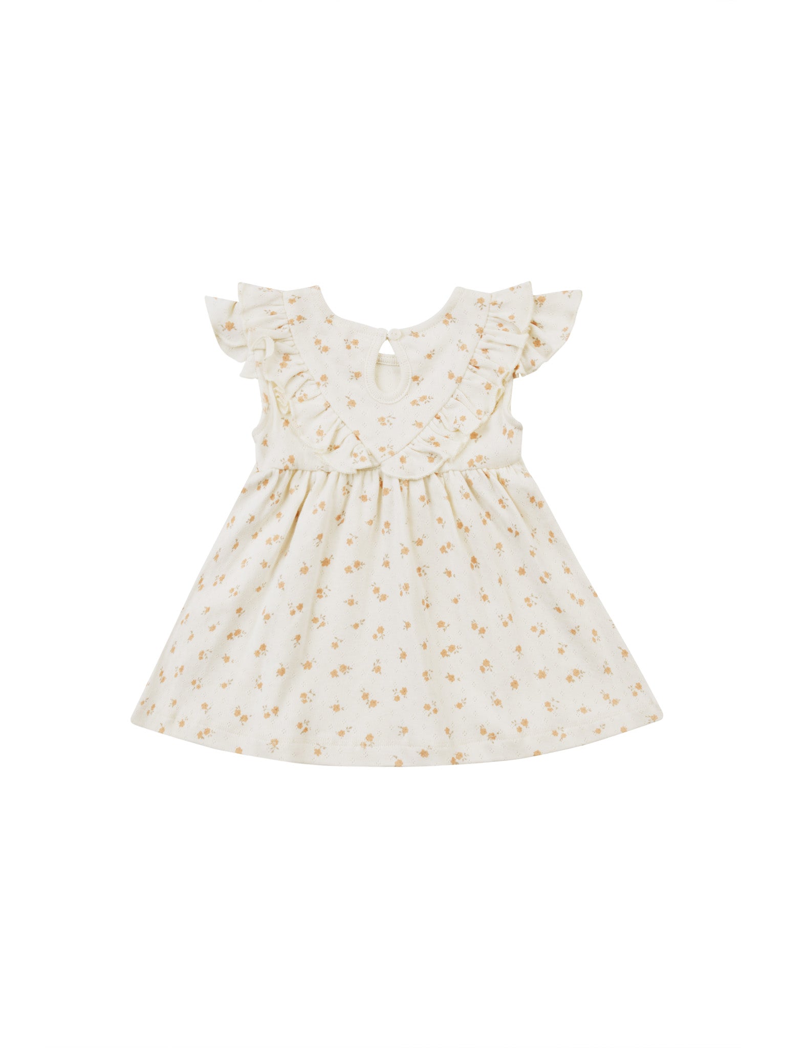 Sleeveless Ruffle V Dress - Ditsy Melon - Twinkle Twinkle Little One