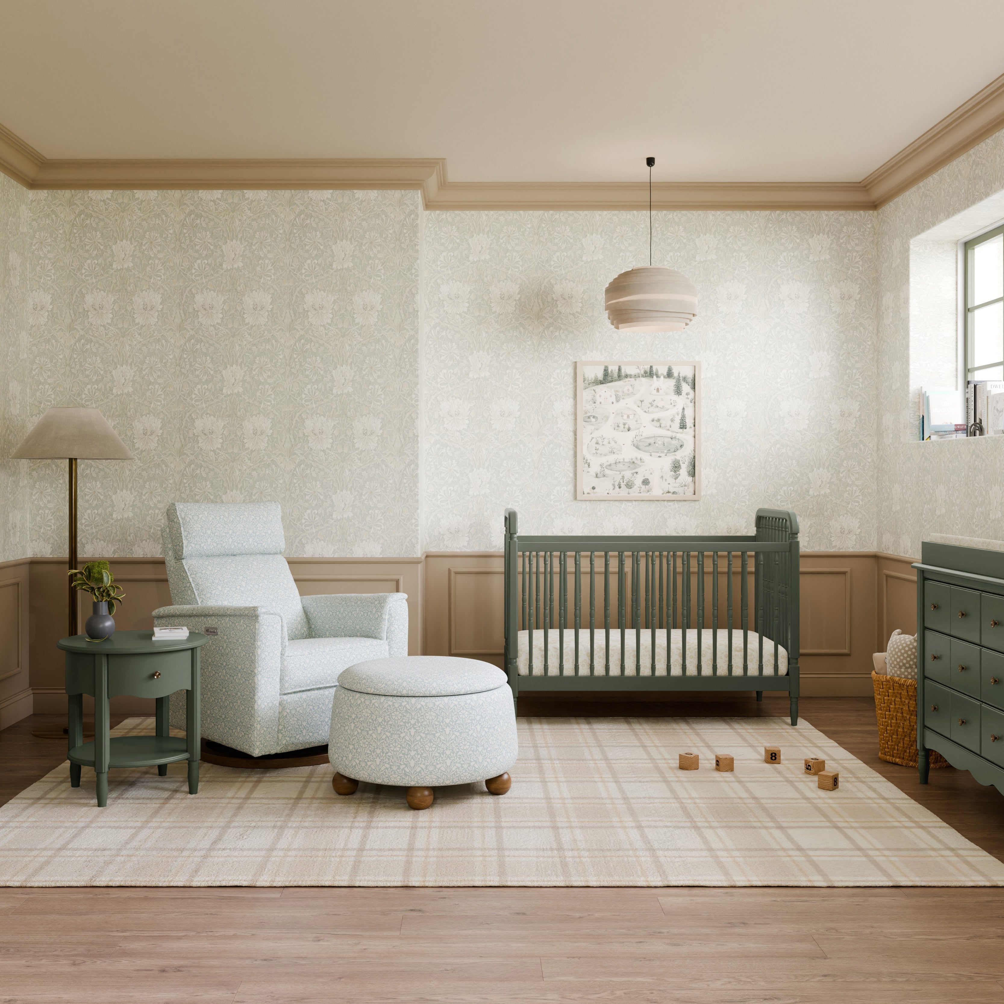 Namesake Liberty 3-in-1 Convertible Spindle Crib with Toddler Bed Conversion Kit