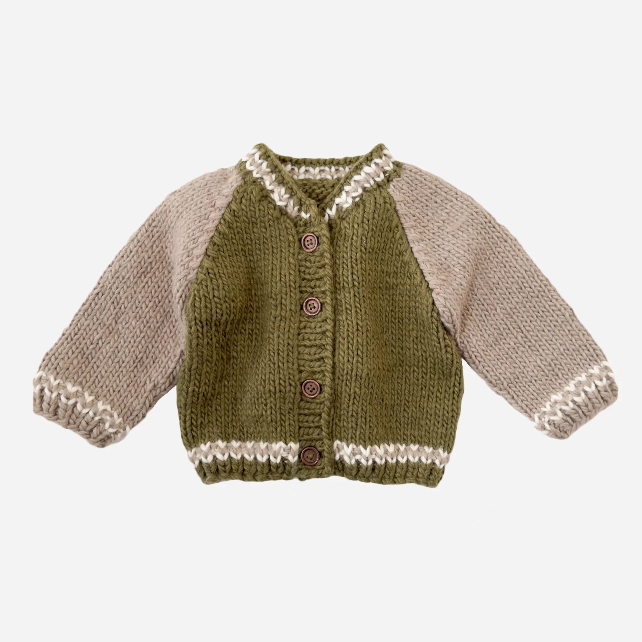 Varsity Cardigan - Moss - Twinkle Twinkle Little One