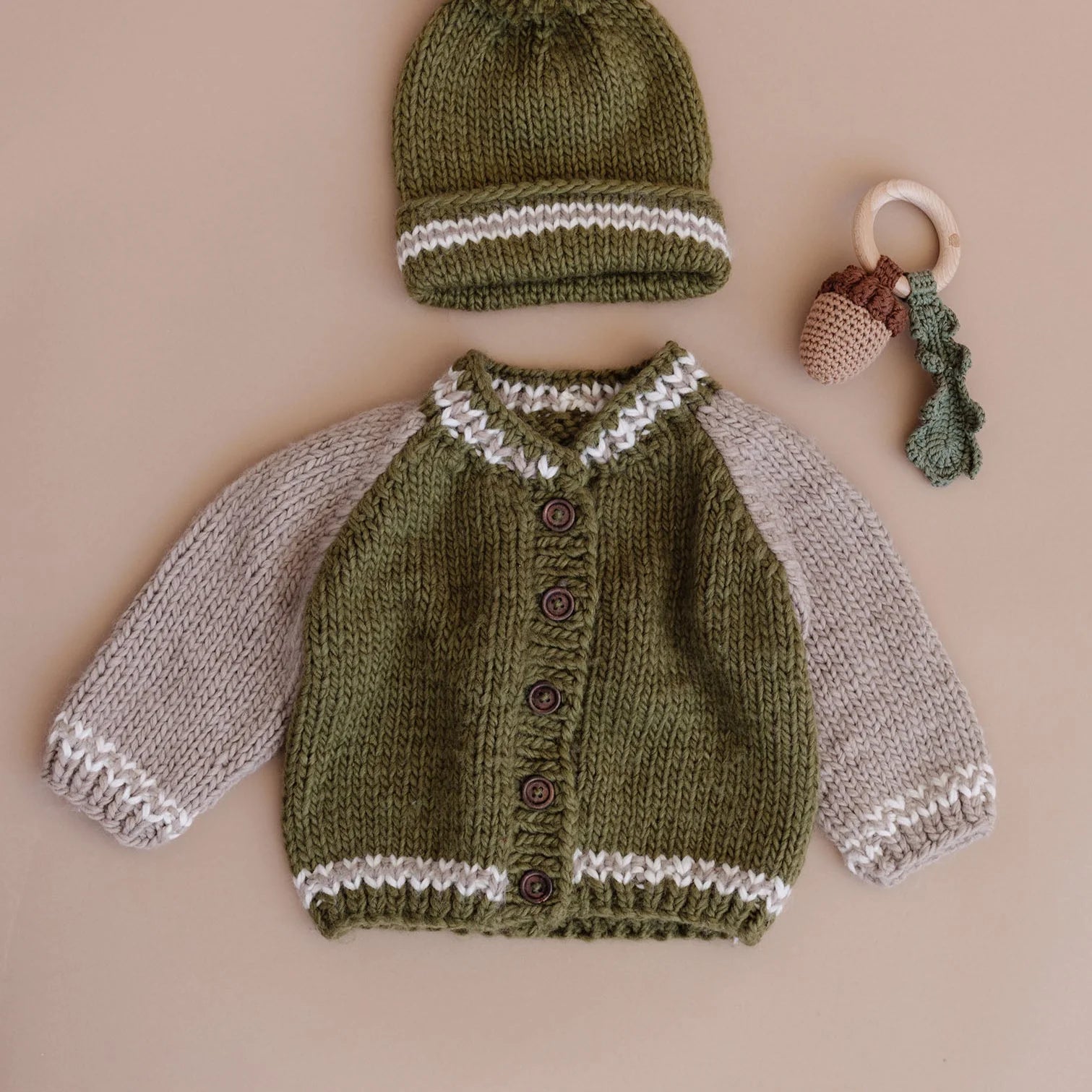 Varsity Cardigan - Moss - Twinkle Twinkle Little One
