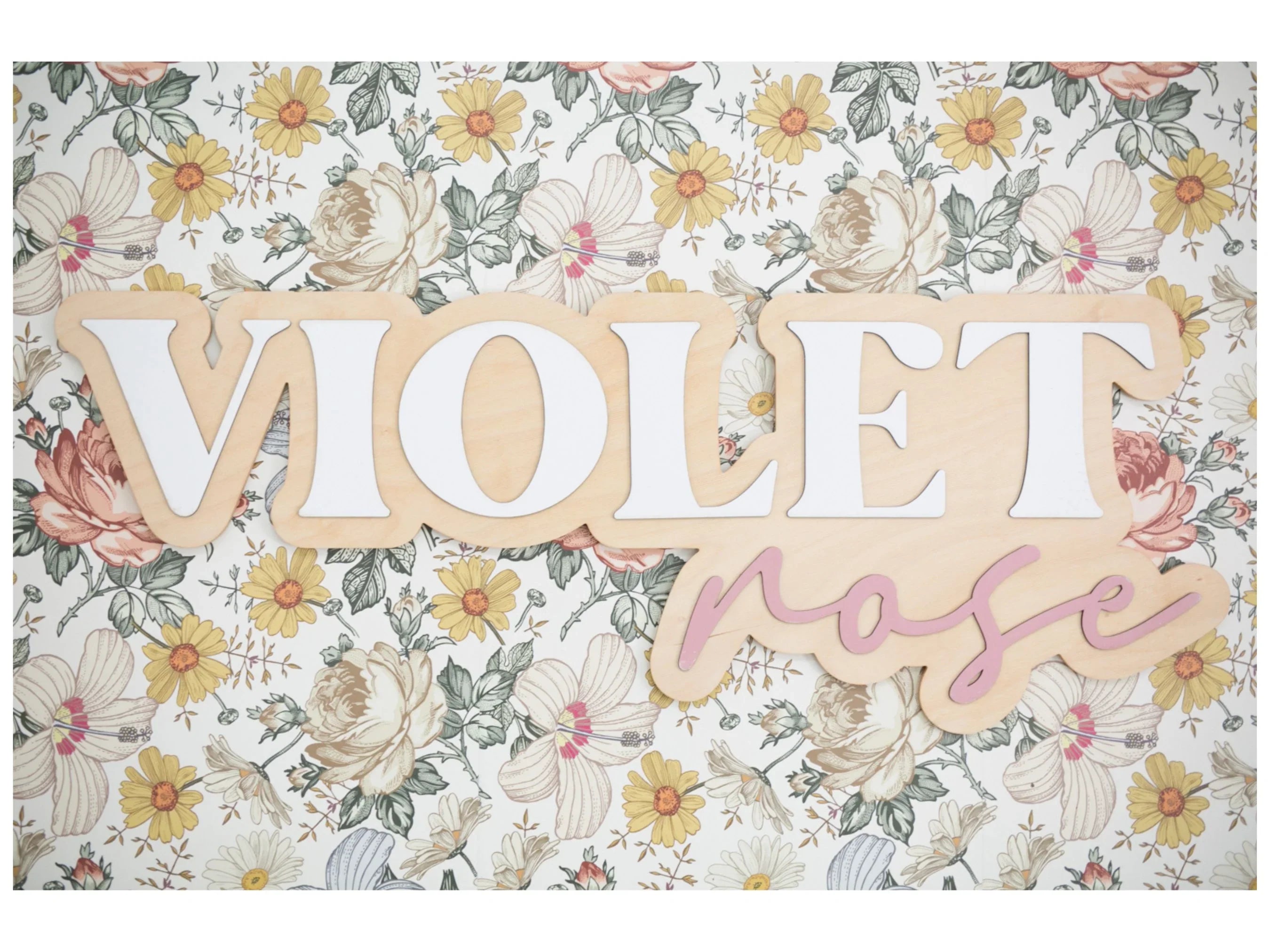 Sugar + Maple Personalized Bubble Wood Sign - Twinkle Twinkle Little One