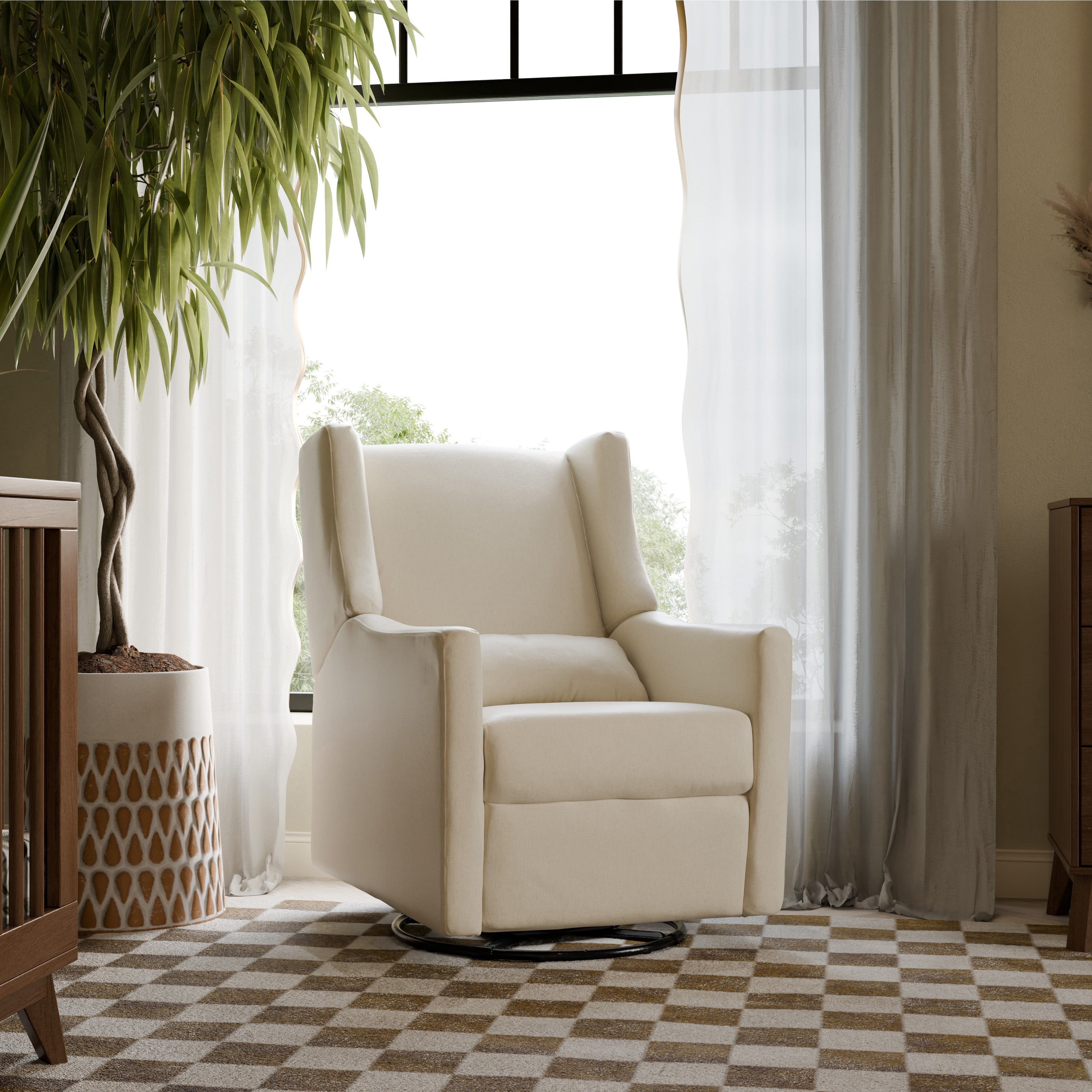 Babyletto Kiwi Electronic Recliner and Swivel Glider with USB port