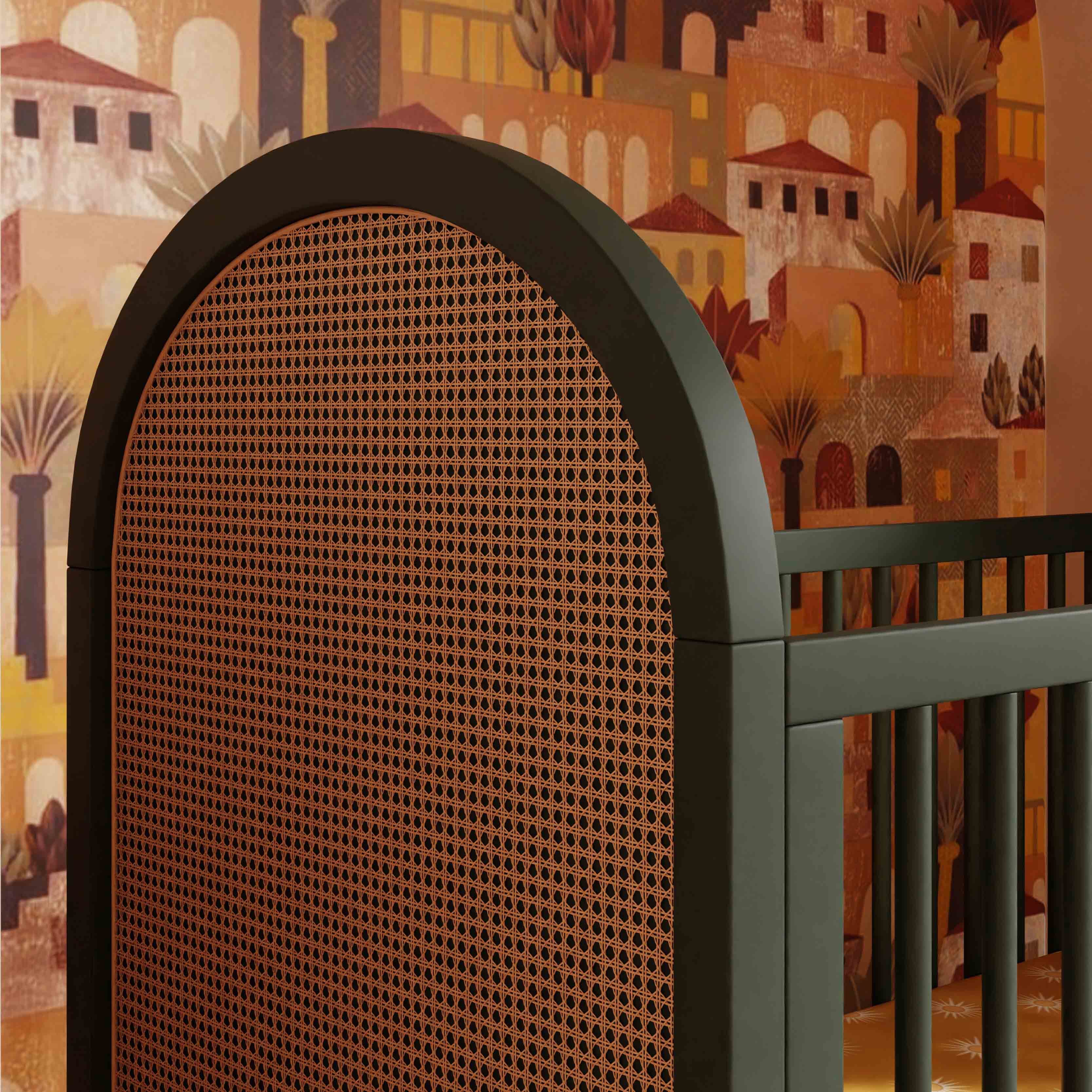 Babyletto Bondi Cane 3-in-1 Convertible Crib with Toddler Bed Conversion Kit - Twinkle Twinkle Little One