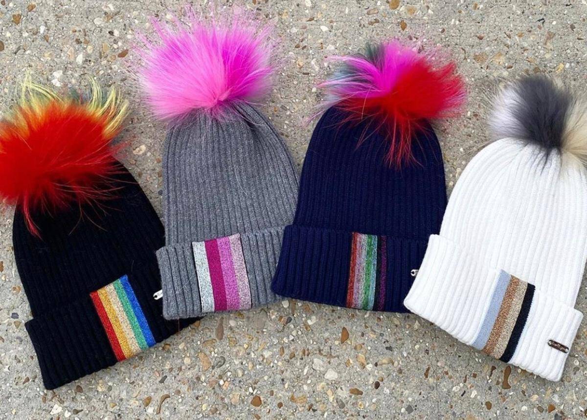 Lorax Ribbed Beanie Hat With Multi Fur Pom - Twinkle Twinkle Little One