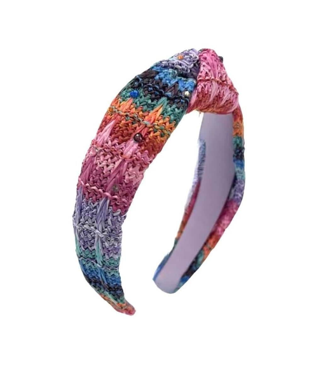 Jewel Rainbow Raffia Knot Stone Headband - Twinkle Twinkle Little One