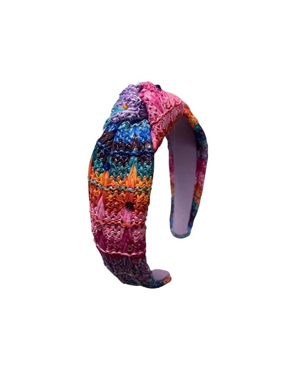 Jewel Rainbow Raffia Knot Stone Headband - Twinkle Twinkle Little One