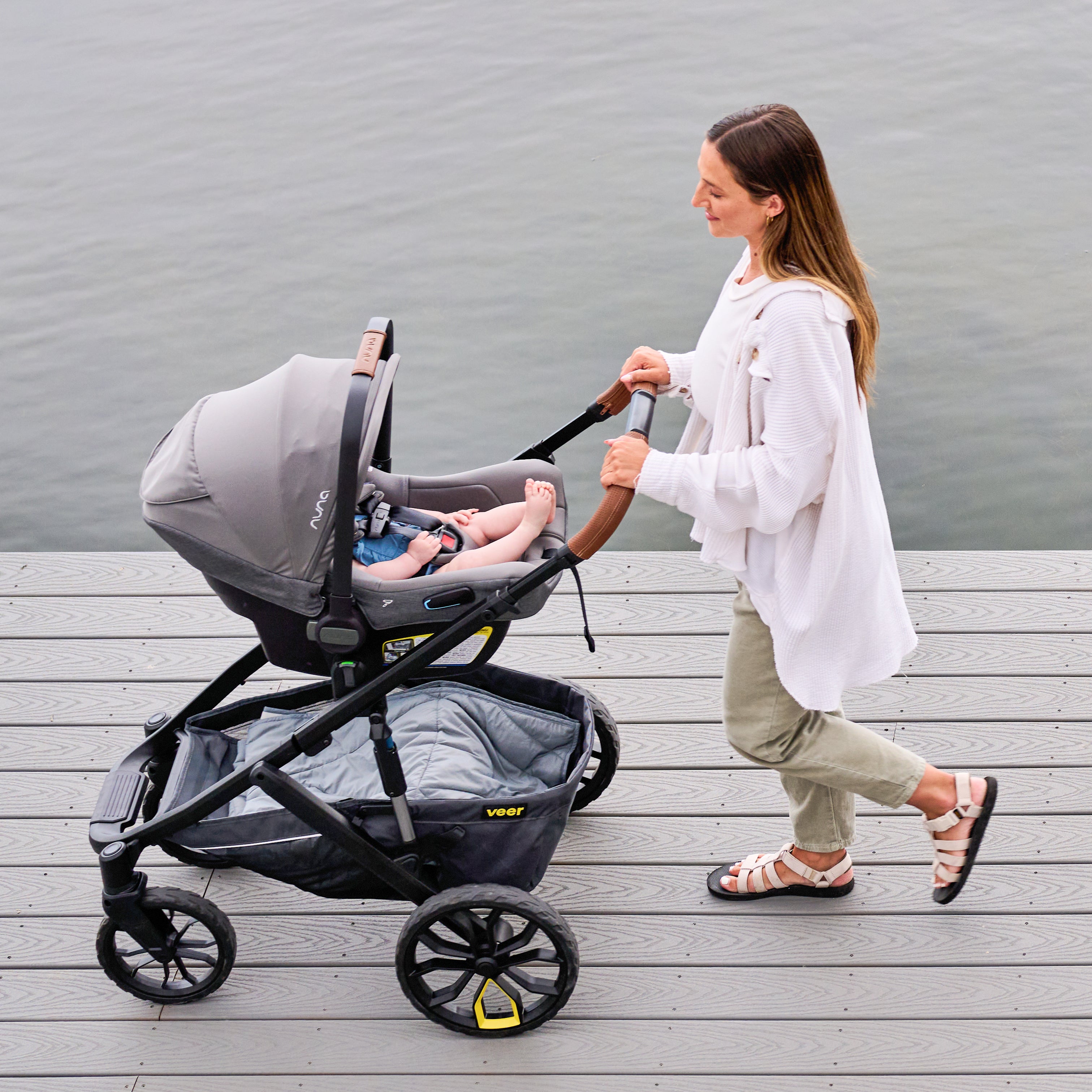 Veer Switchback Frame Napa Leather Handlebar Grip - Twinkle Twinkle Little One