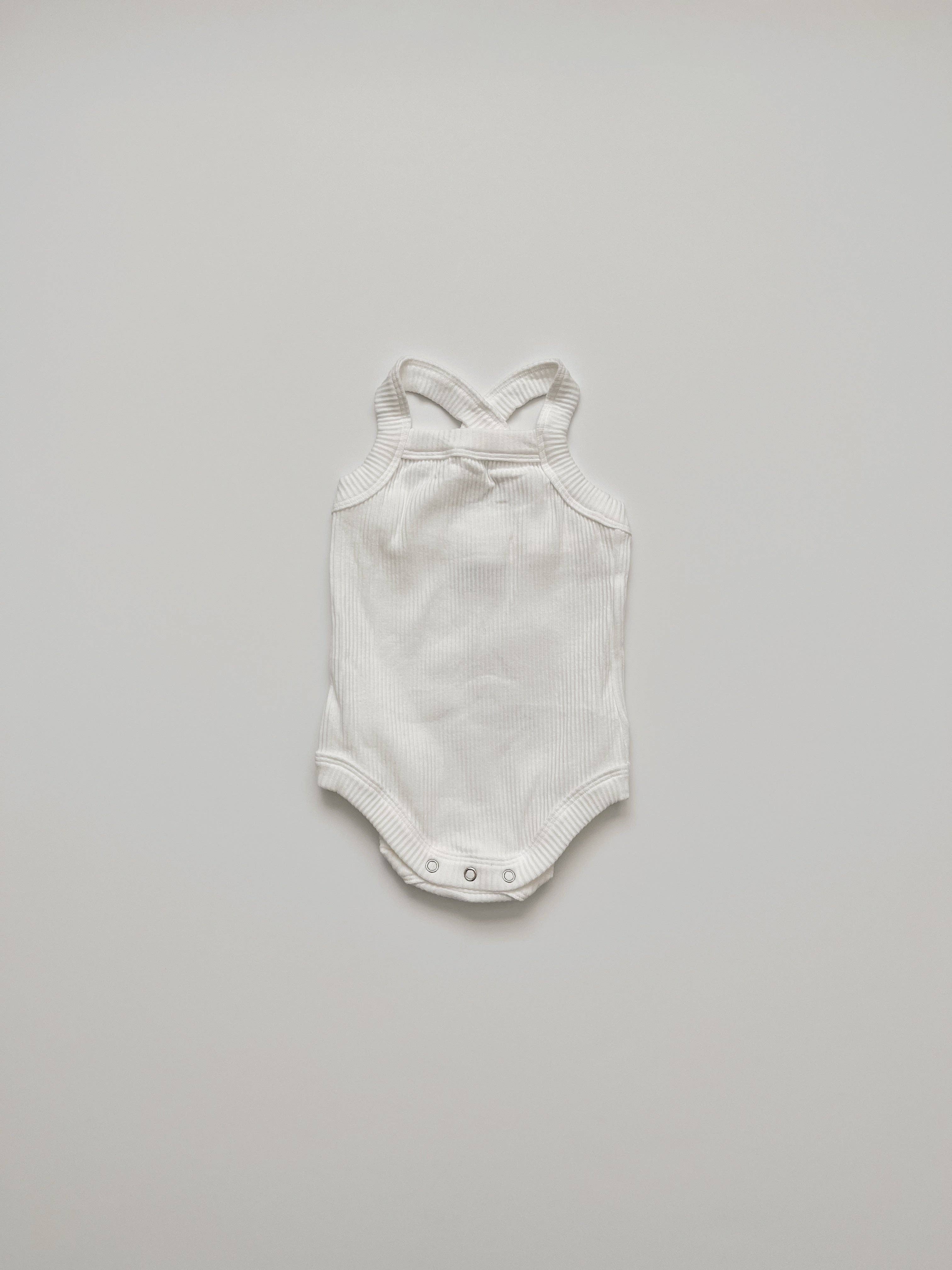 White Ribbed Tank Bodysuit - Twinkle Twinkle Little One
