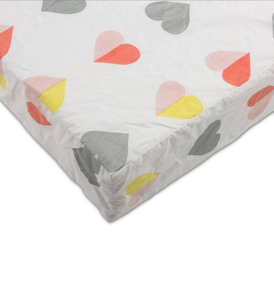 Hearts Crib Sheet - Twinkle Twinkle Little One