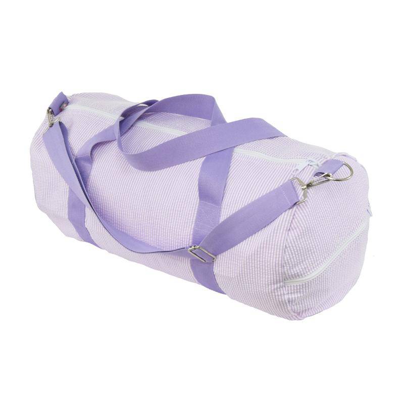 Lilac Seersucker Weekender Duffel - Twinkle Twinkle Little One